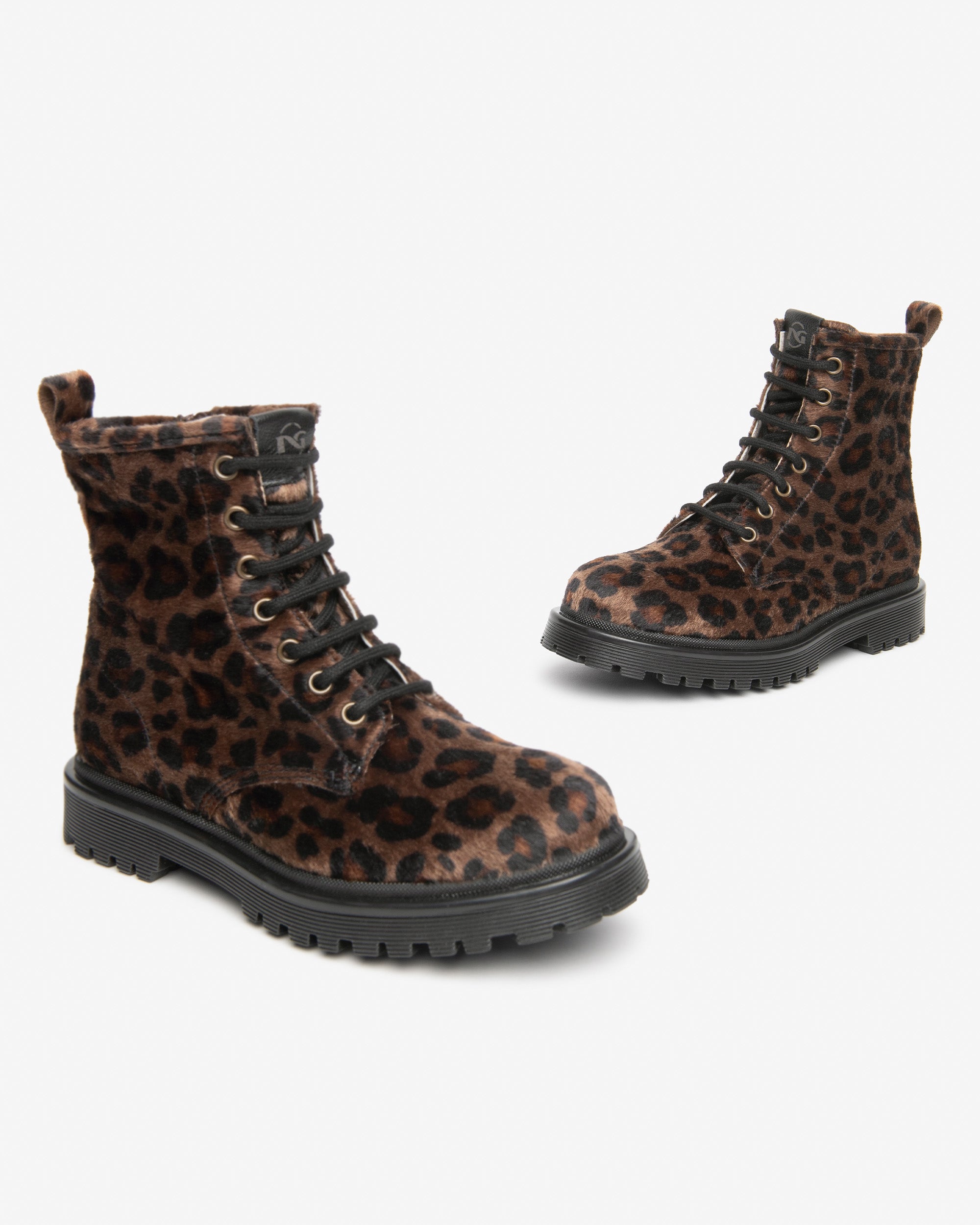 Nero Giardini Combat Boots rangers fille léopard