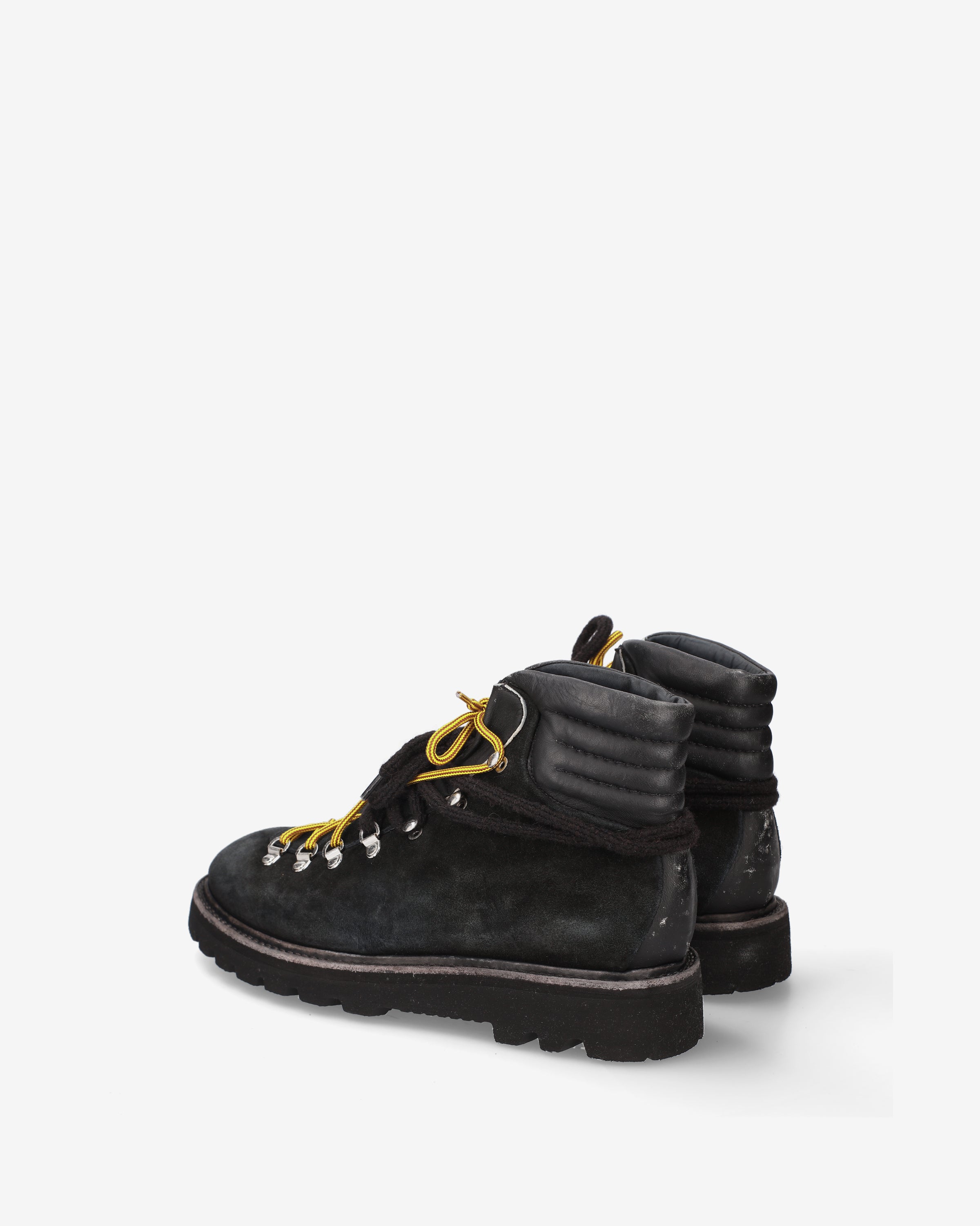 Premiata Lace-up cloth boots bottines noires cuir