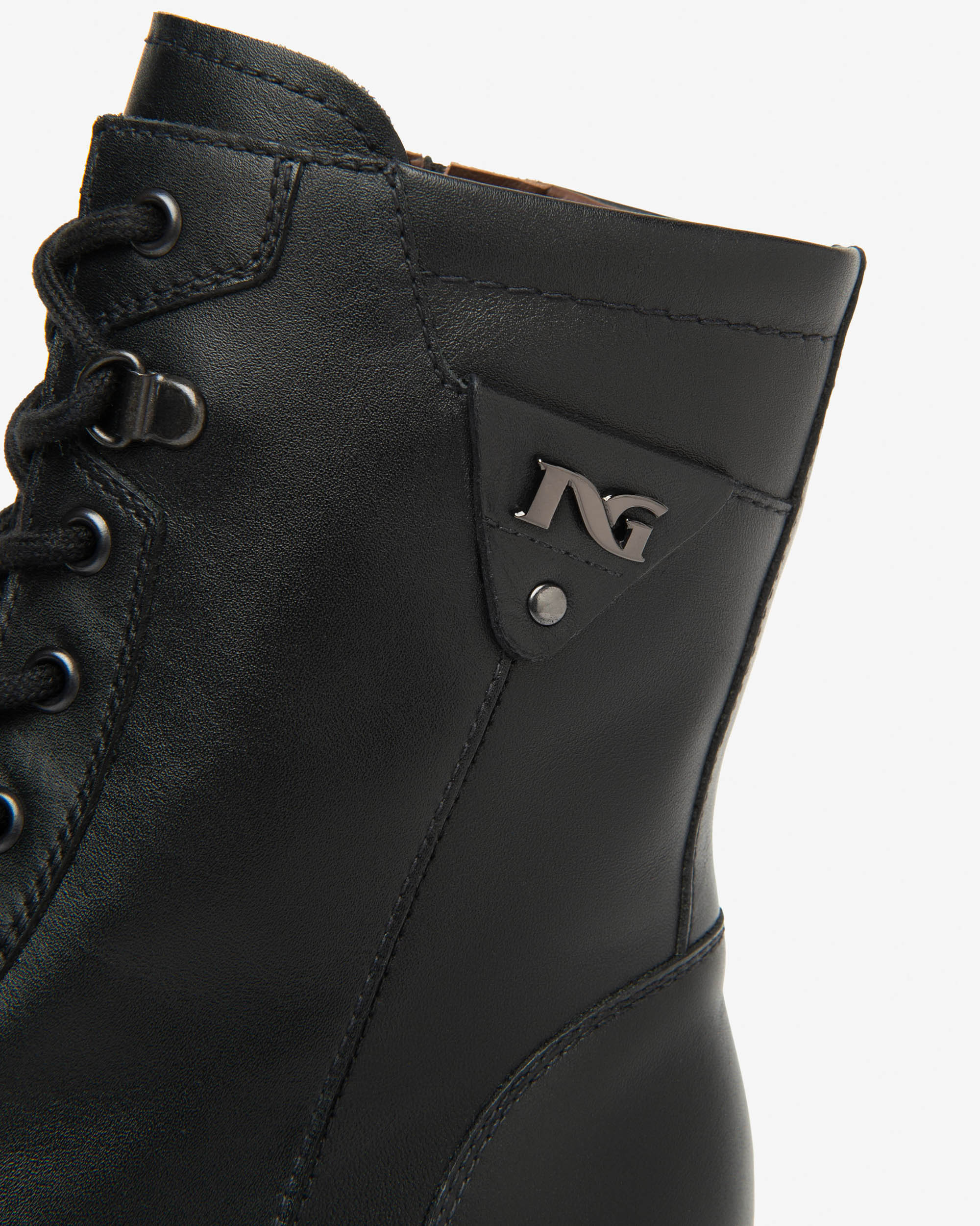 Nero Giardini Combat Boots rangers femme cuir lacets