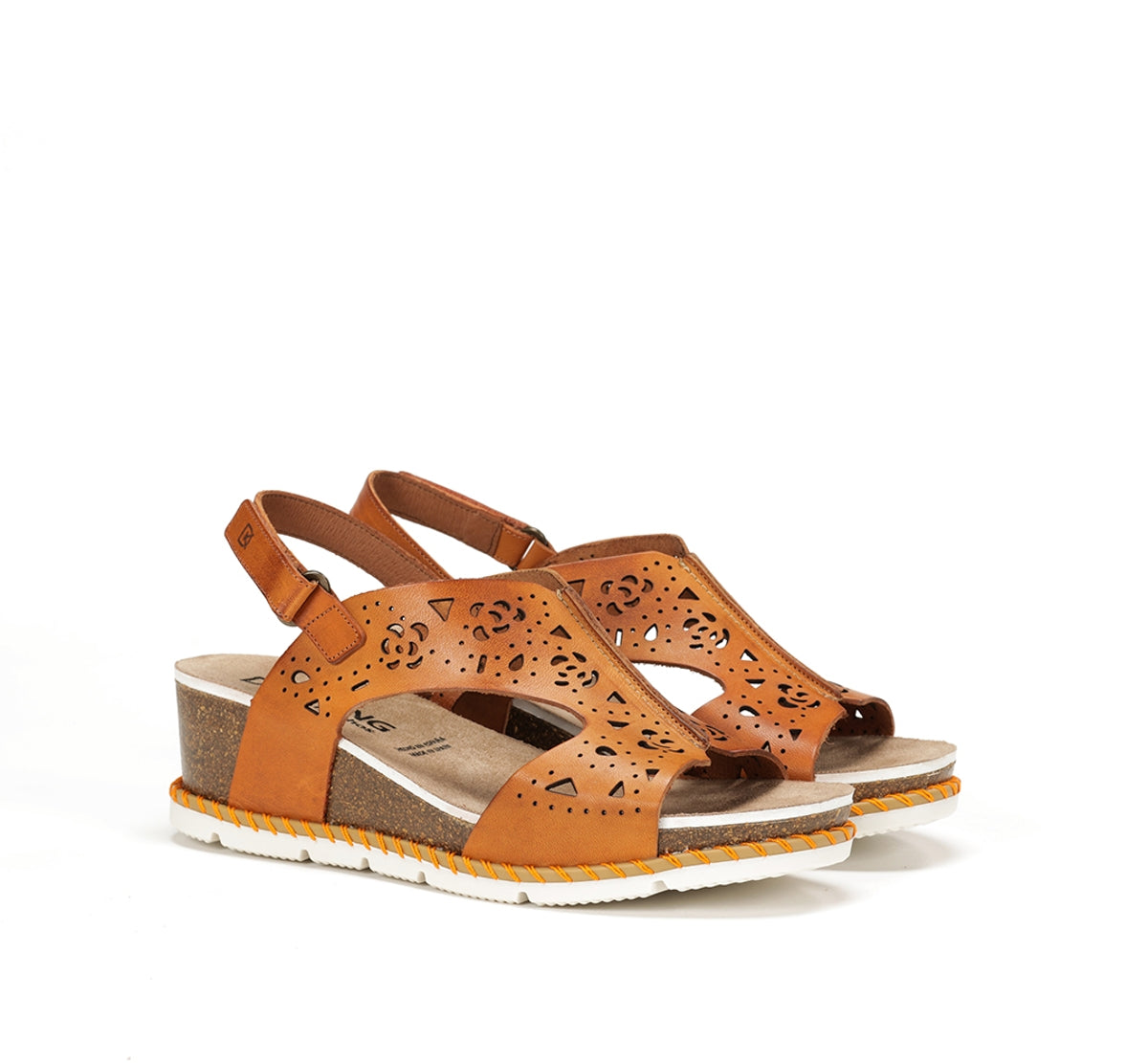 Dorking by Fluchos Gold D9319 sandale orange compensée