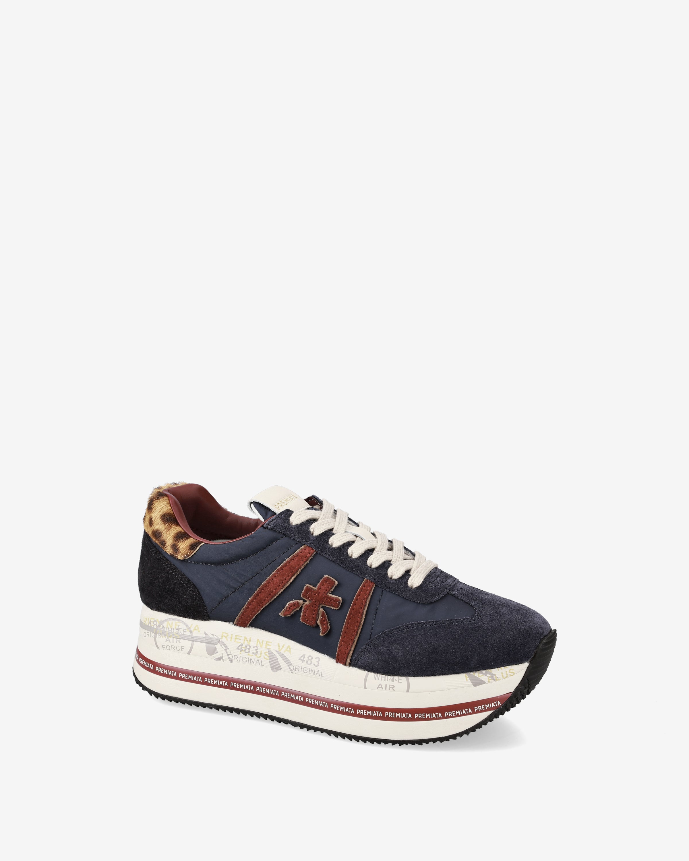 Premiata Beth 7743 baskets femme bleu marine daim