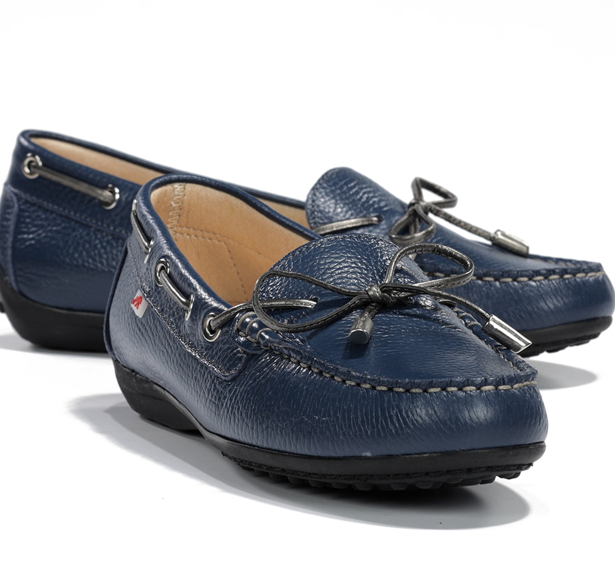Fluchos Bruni F2158 Mocassin Cuir Bleu Femme