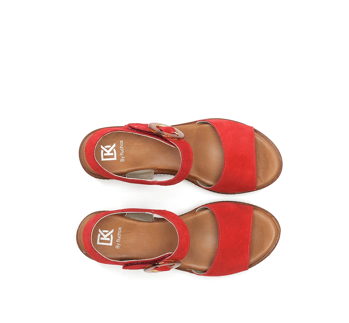 Dorking Nido D9450 sandales femme rouge plateforme