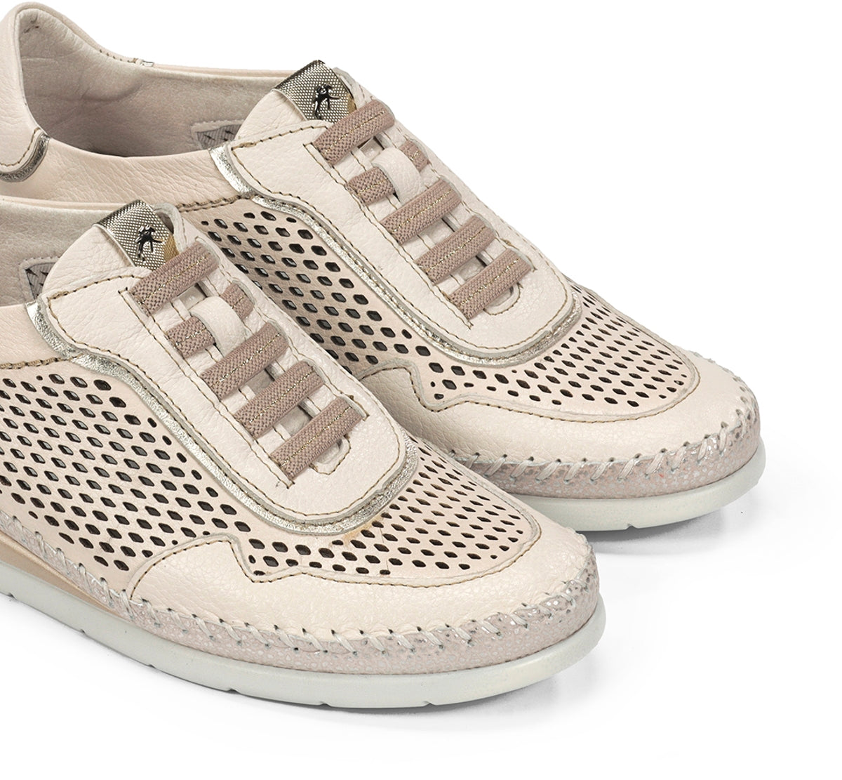 Fluchos Sella F2143 baskets femme taupe compensées