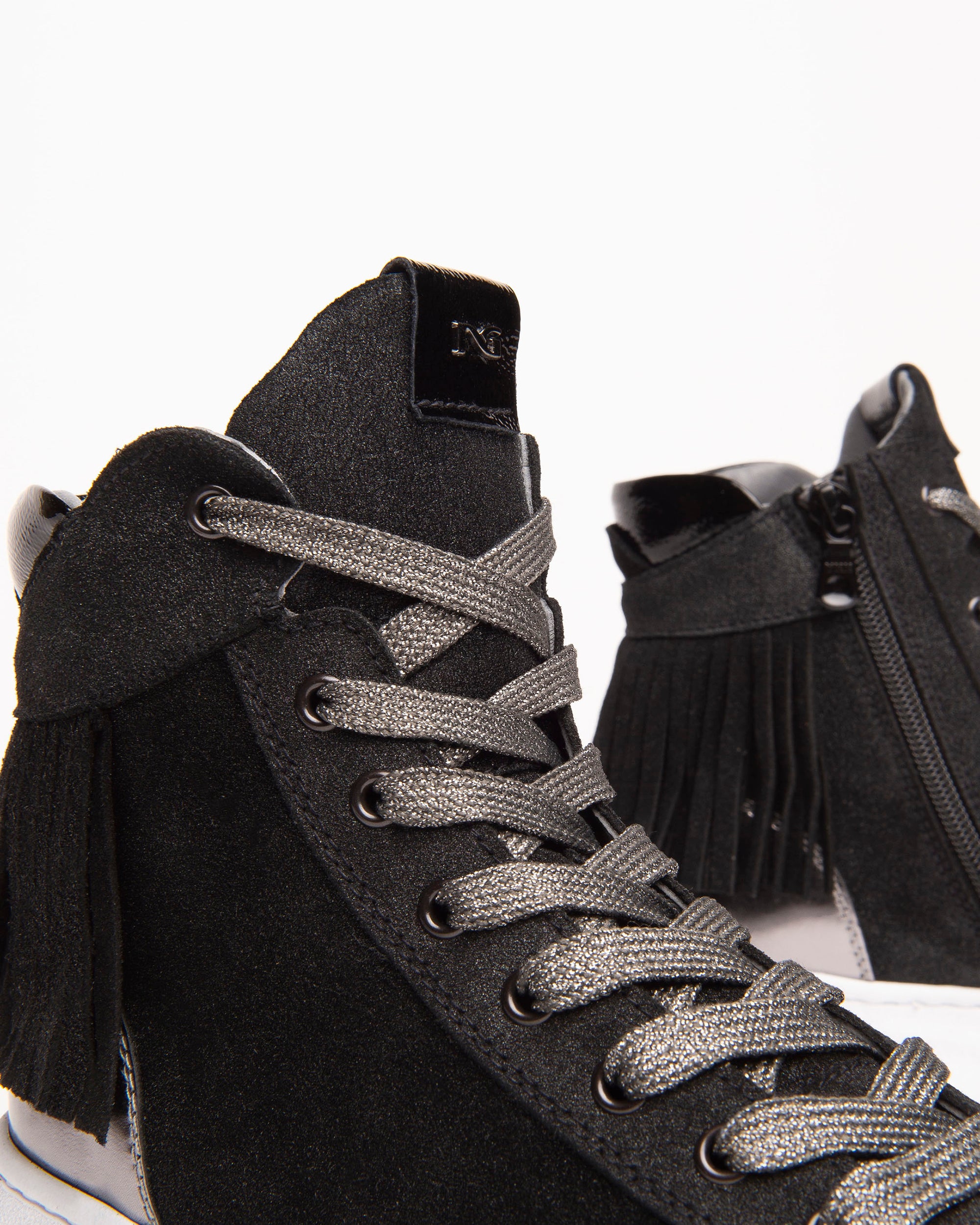 Nero Giardini Sneakers Montantes Femme Cuir Daim Franges