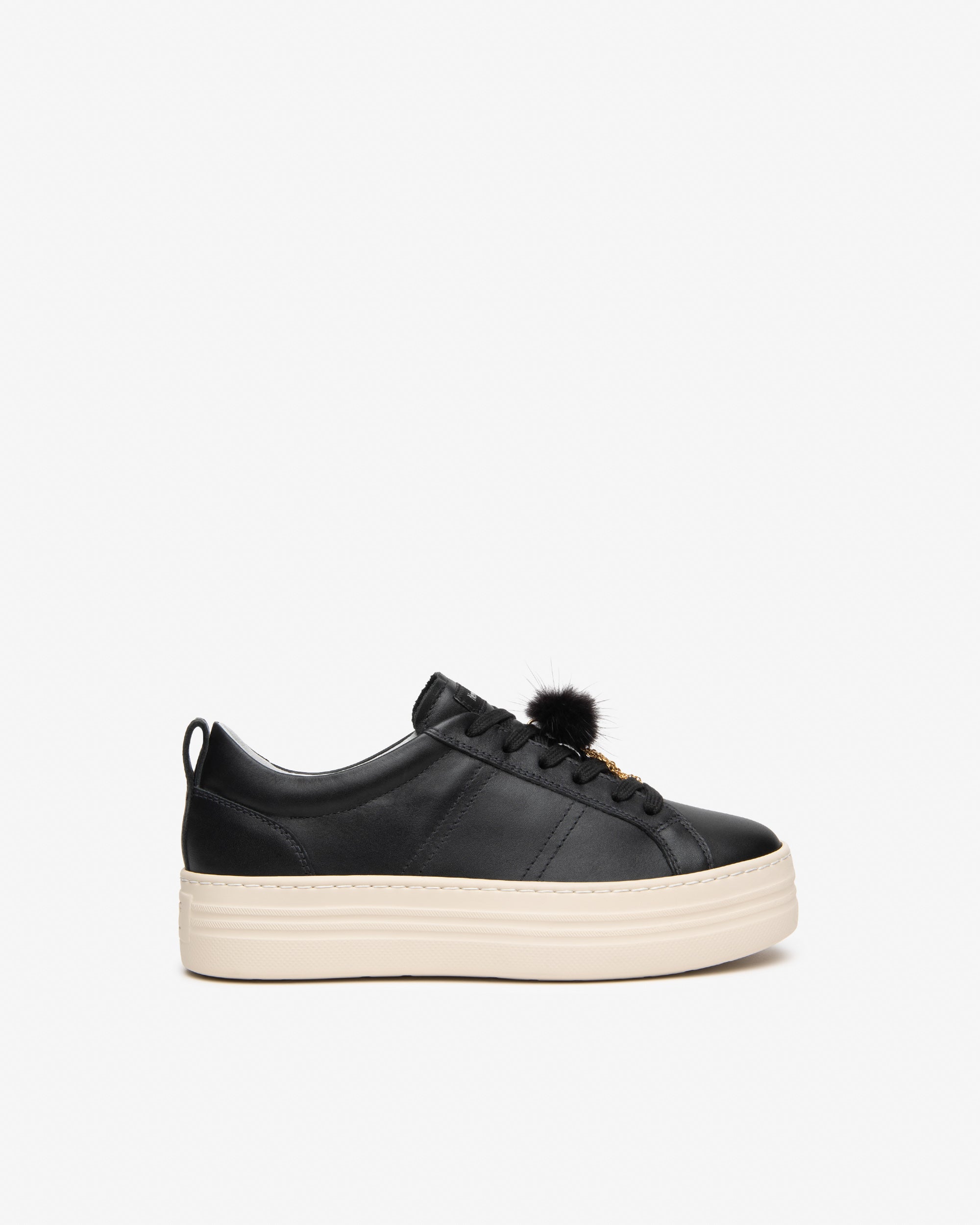 Nero Giardini Sneakers basket cuir femme plateforme 40 mm