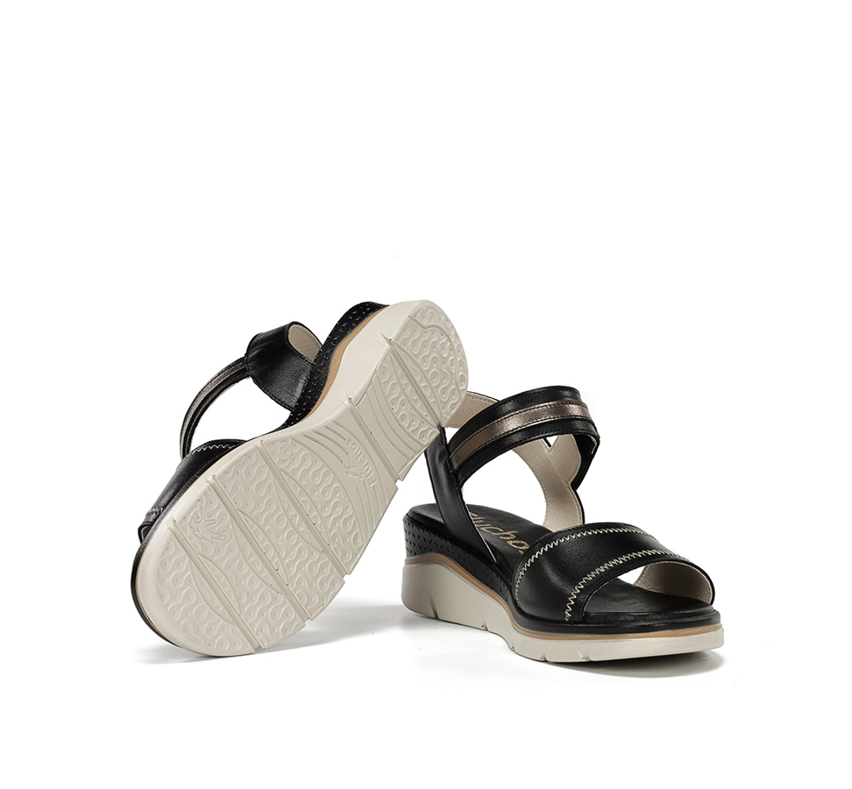 Fluchos Sandalias Fire F2427 Sandale Noir Femme