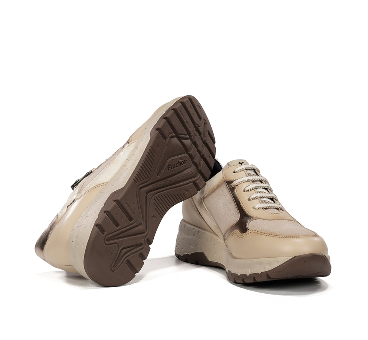 Fluchos Nexus F2308 Basket Blanche Cuir Femme