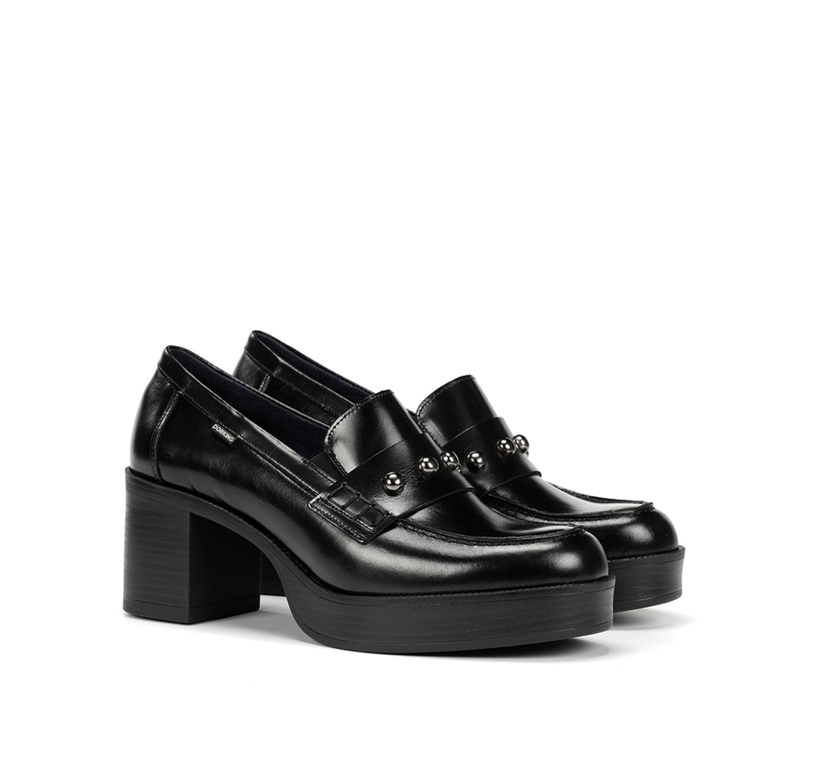 Dorking Bowy D9586 mocassin femme noir cuir
