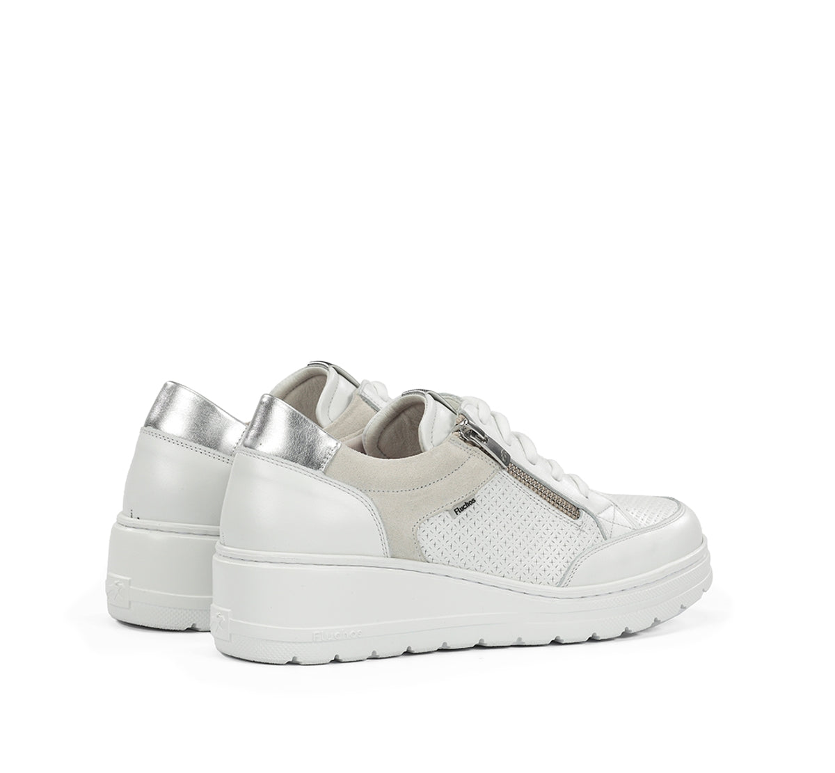 Fluchos Aqua F2173 baskets compensées femme blanc