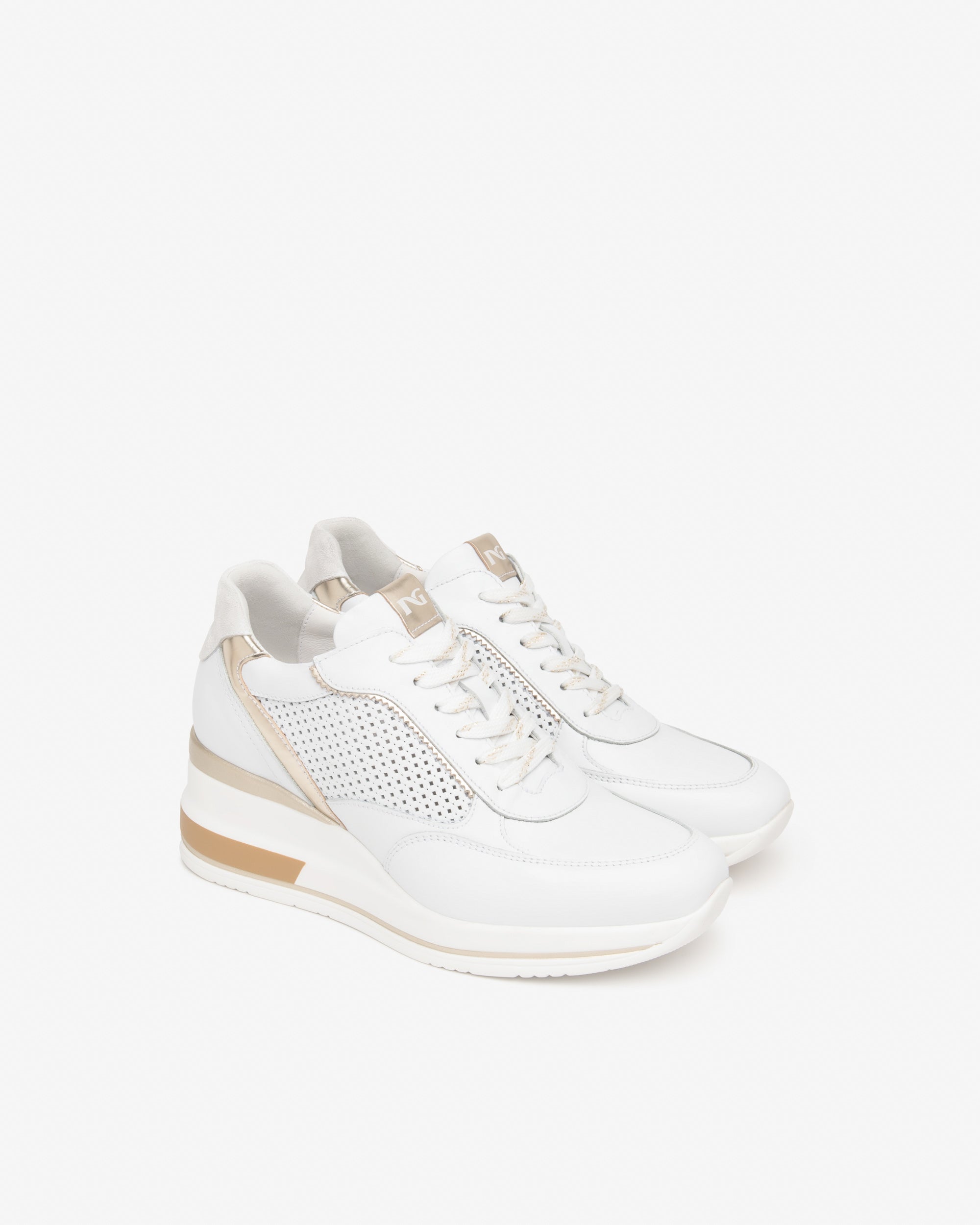 Nero Giardini Sneakers baskets cuir femme tissu technique