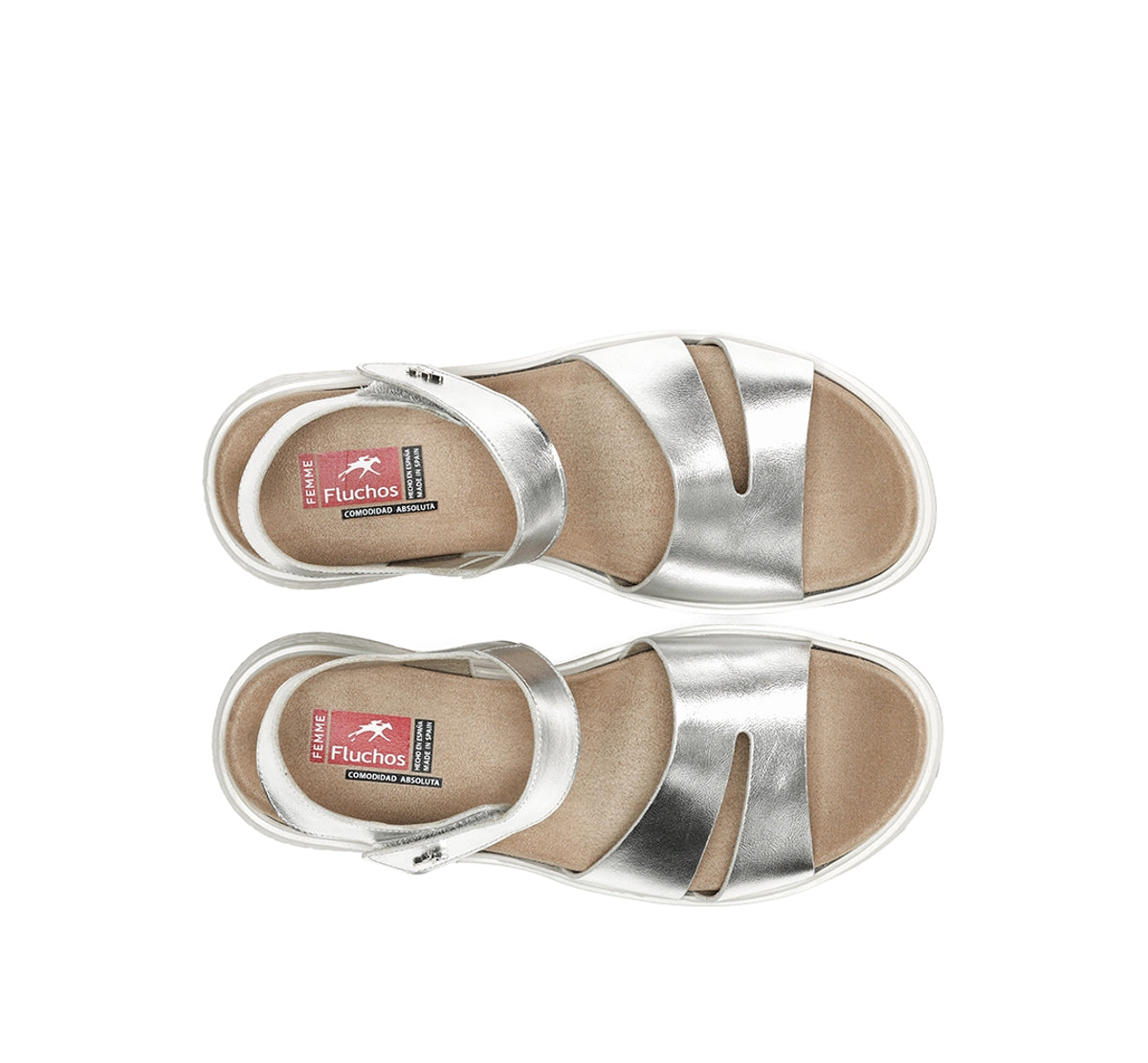 Fluchos Street F2006 sandale femme argent confort