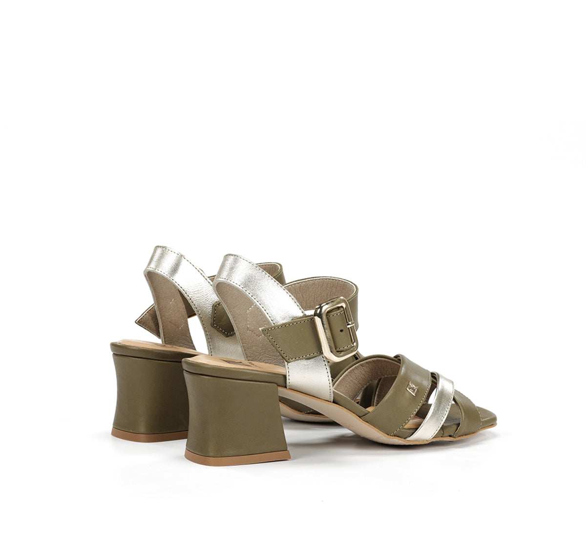 Dorking Larus D9461 sandale femme verte talon carré