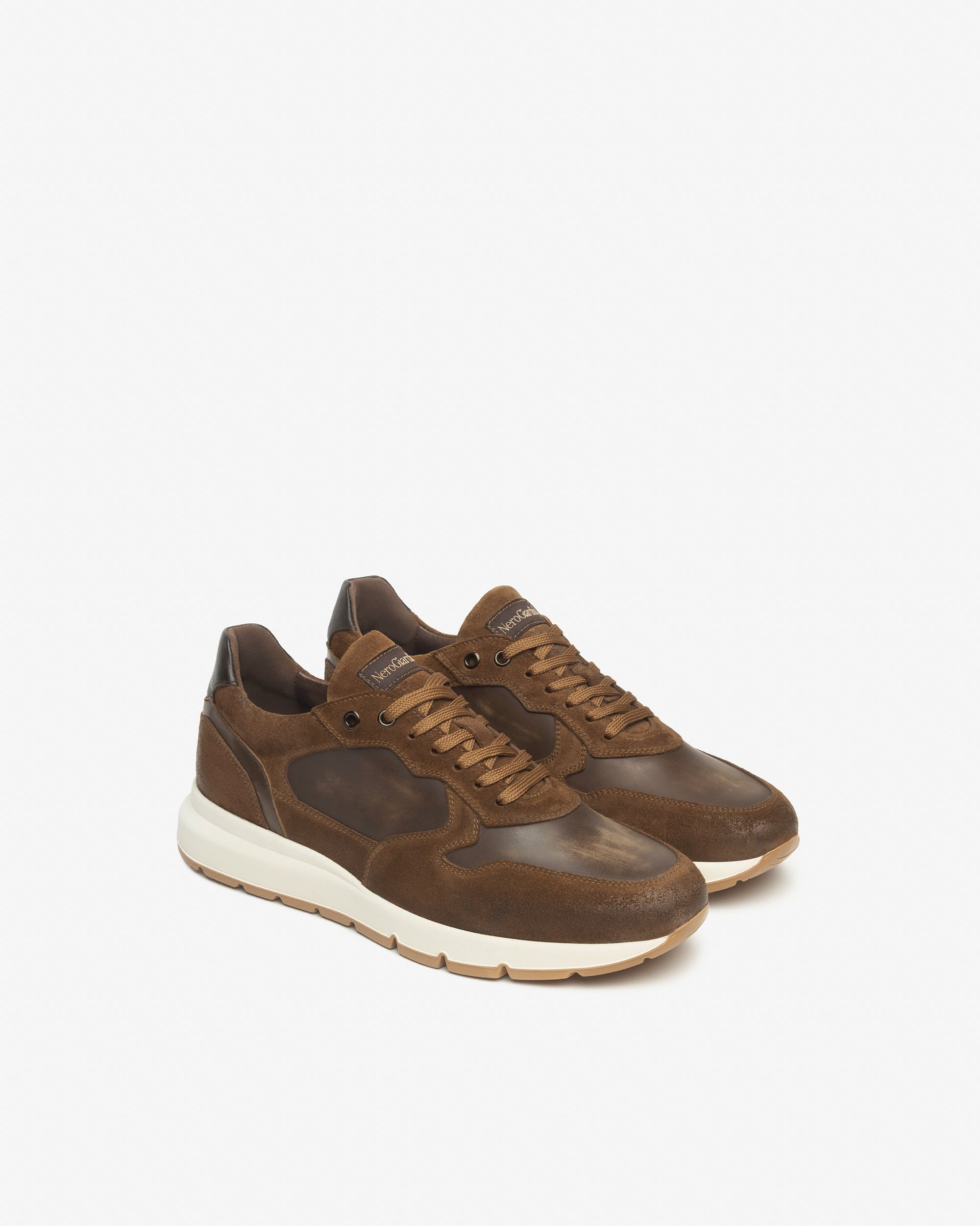 Nero Giardini Sneakers baskets homme cuir daim hiver