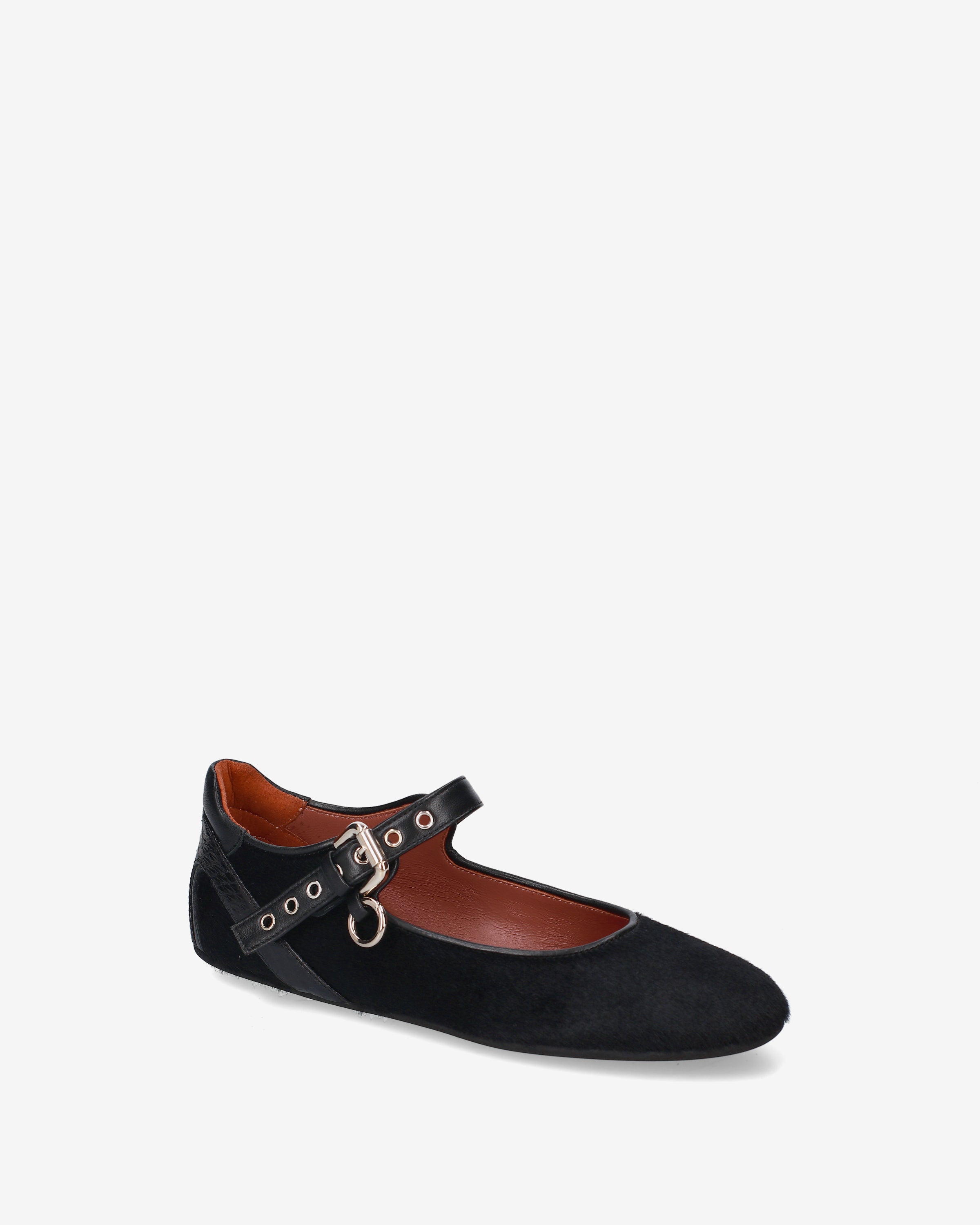 Premiata Mary Jane ballerines cuir poney noir