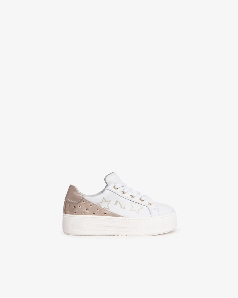 Nero Giardini Sneakers cuir fille clous zip pointure 34