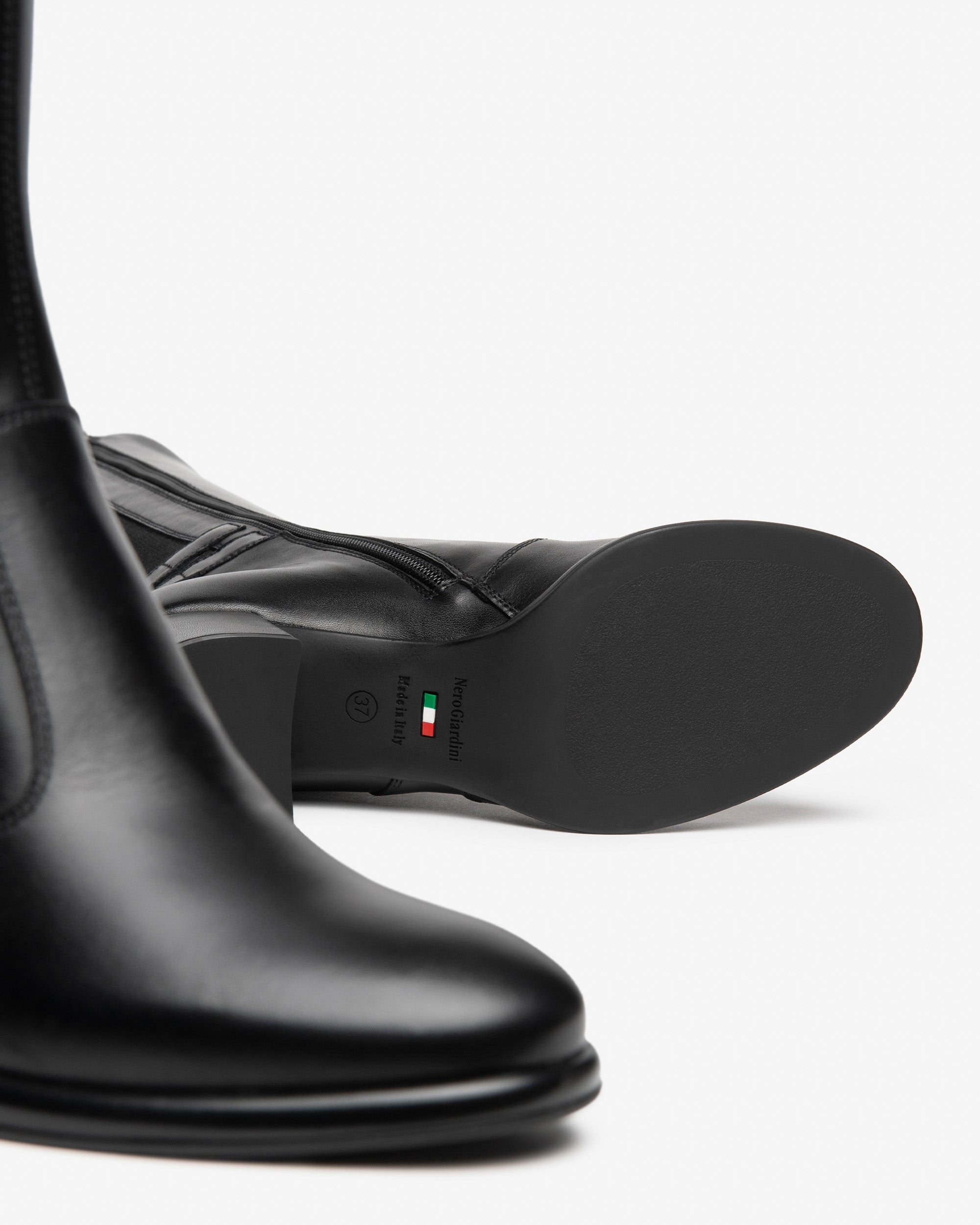 Nero Giardini Boots bottes cuir talon 6 cm femme 38