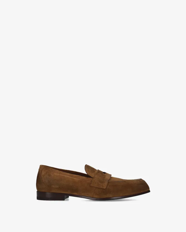 Premiata Tobacco mocassins daim tabac femme
