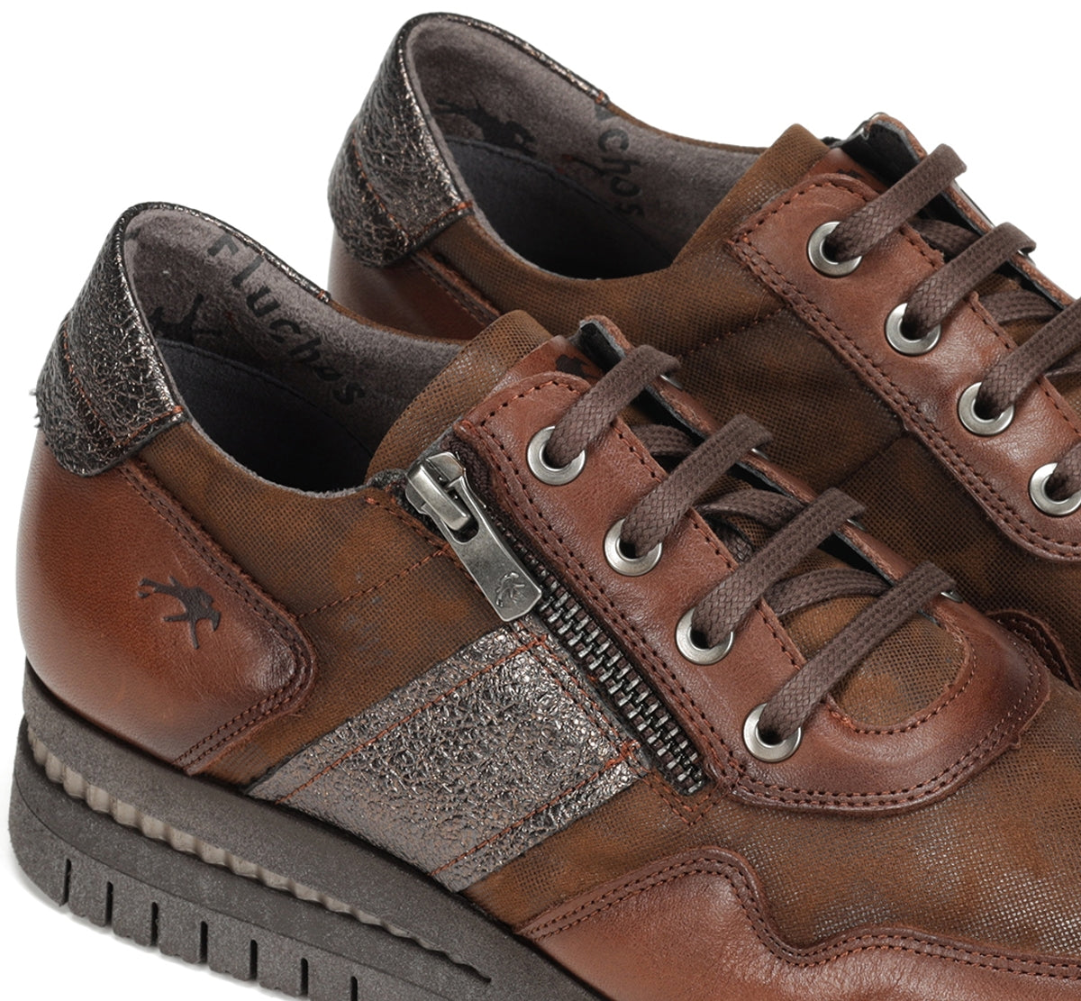 Fluchos Meryl F1624 basket femme marron cuir