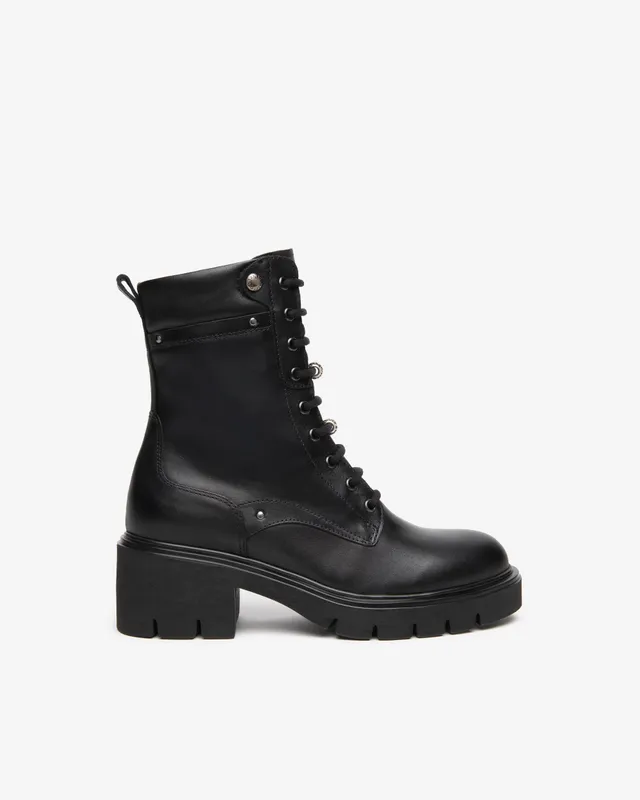Nero Giardini Combat Boots rangers cuir femme talon