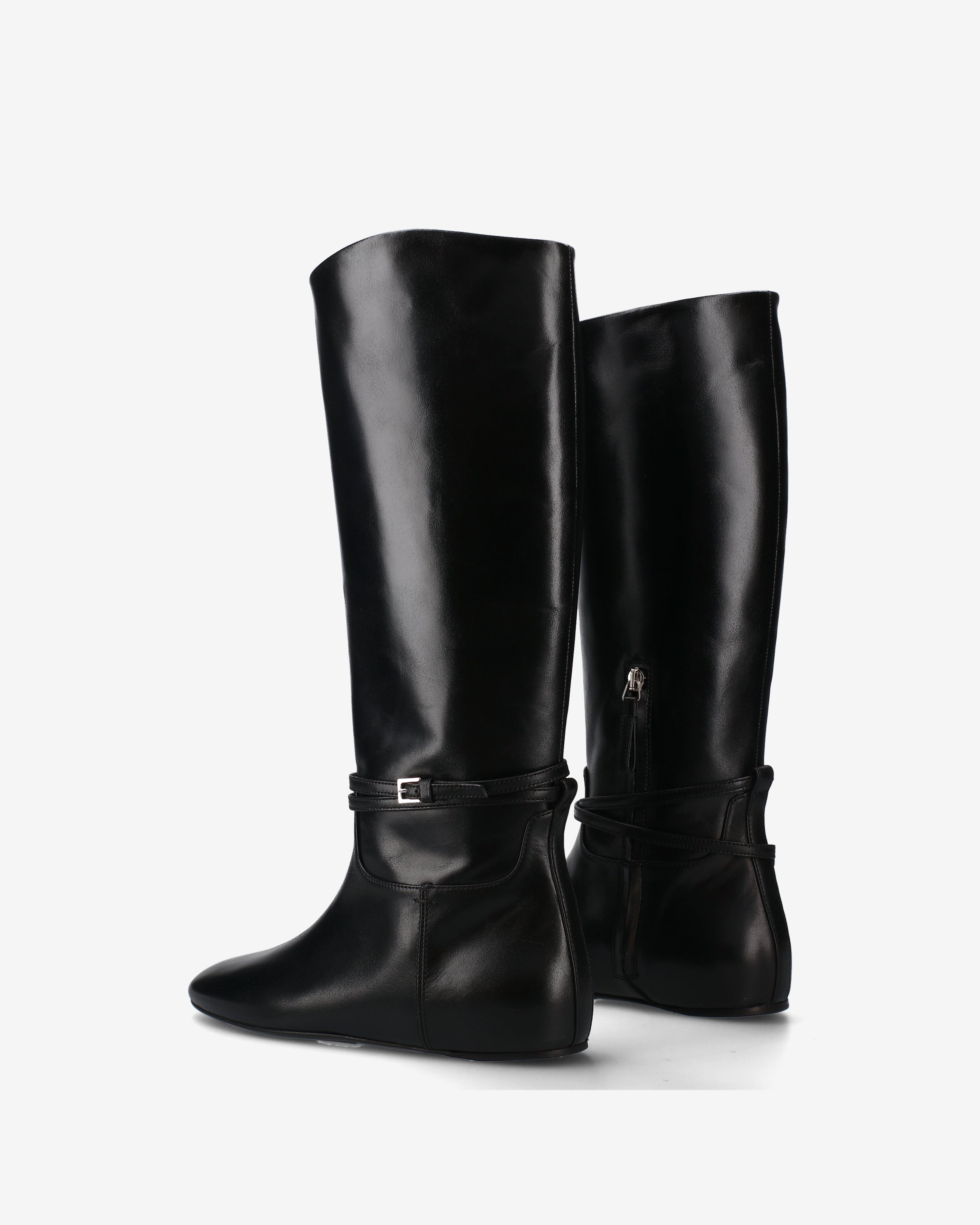 Premiata Derby chaussures cuir noir plates femme