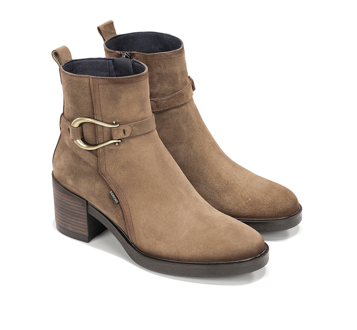 Dorking by Fluchos Aroma D9754 Bottine Taupe Femme Cuir
