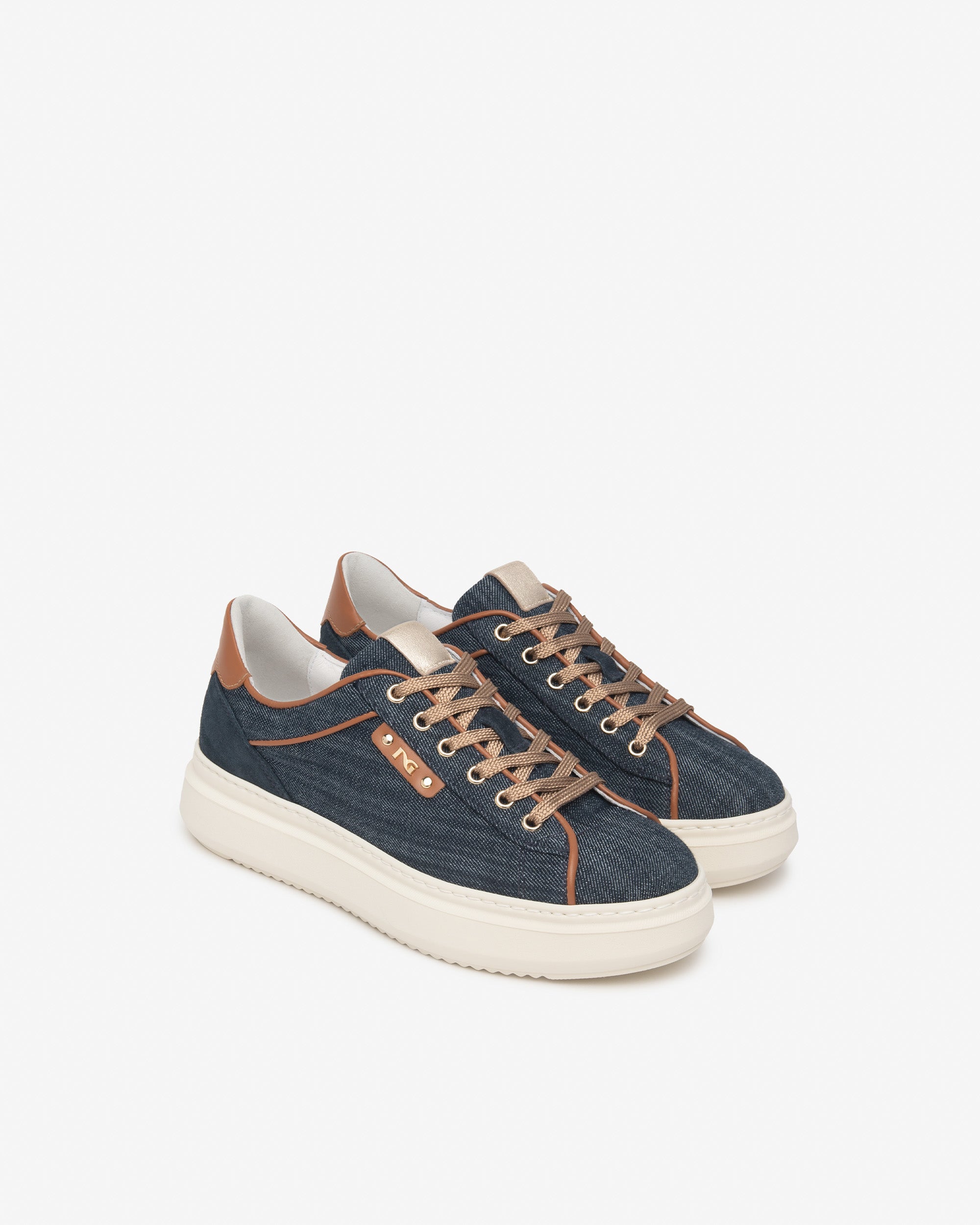 Nero Giardini Sneakers Baskets Cuir Femme Confort
