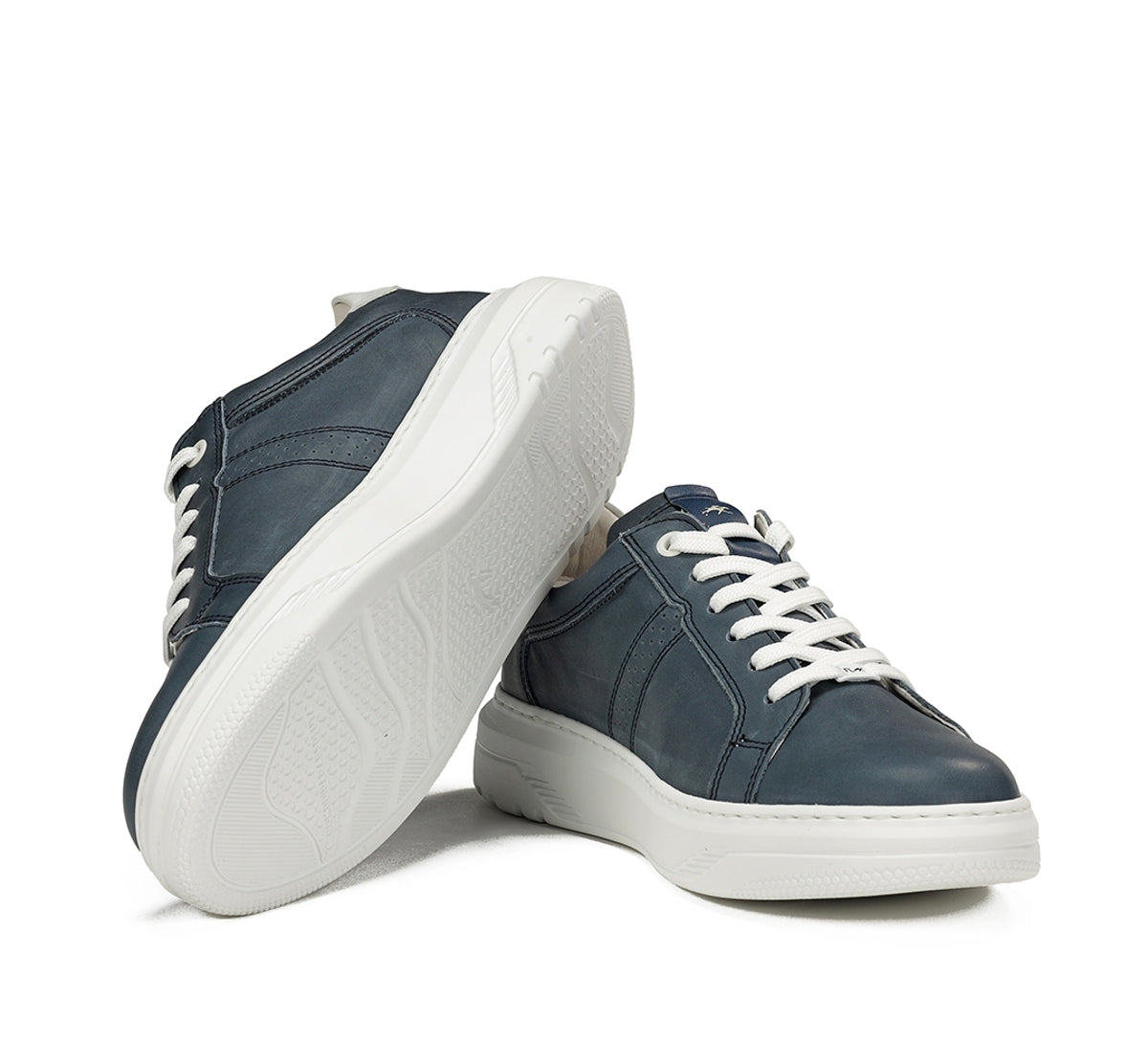 Fluchos Boston F1967 baskets bleues homme cuir