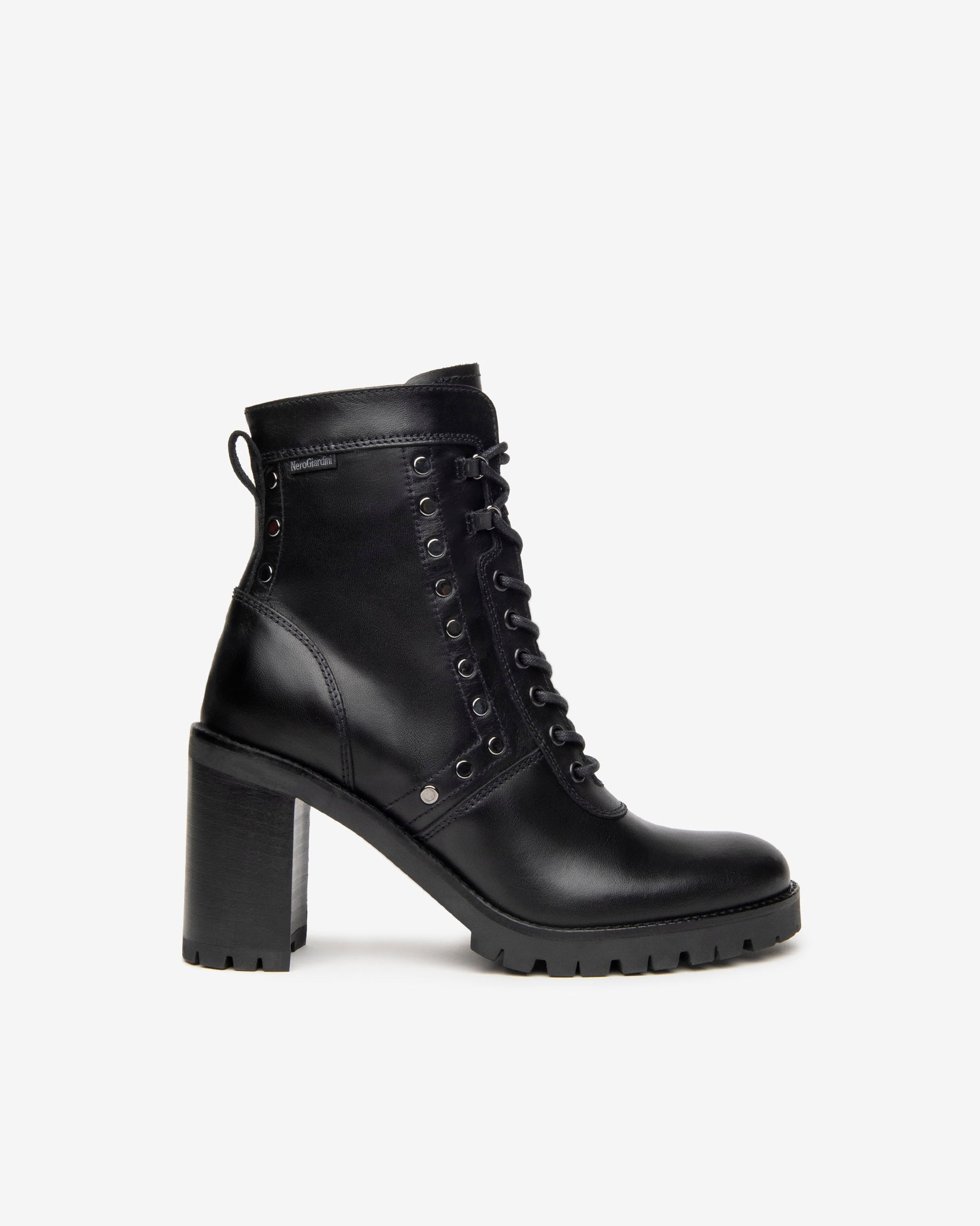 Nero Giardini Combat Boots Rangers Femme Cuir Noir 38