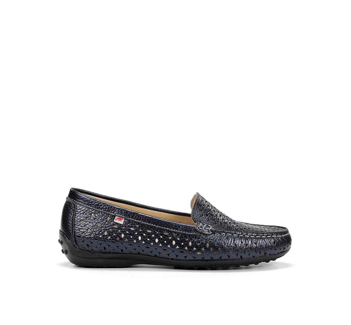 Fluchos Bruni F2157 mocassins femme bleu cuir