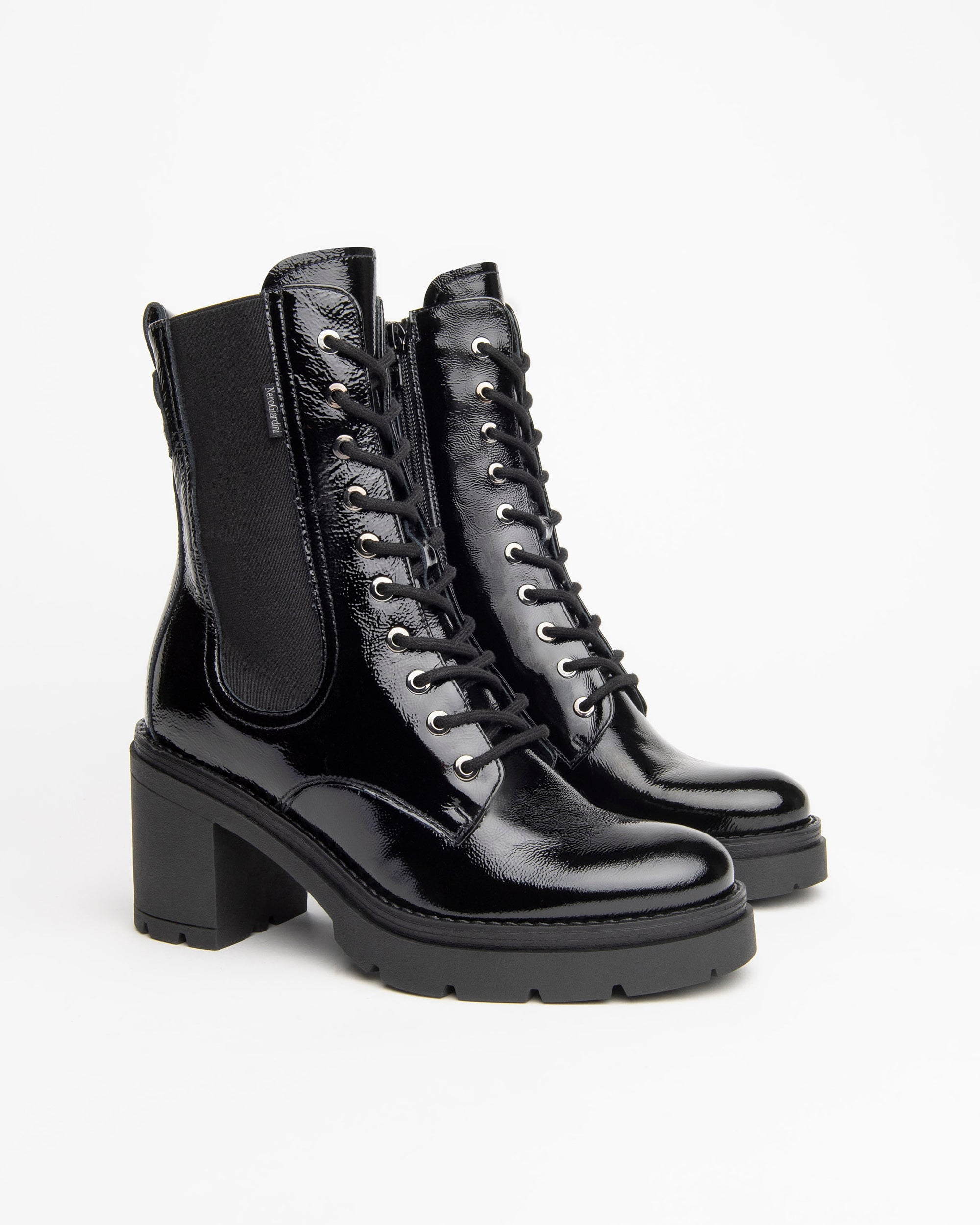 Nero Giardini Combat Boots rangers vernis femme