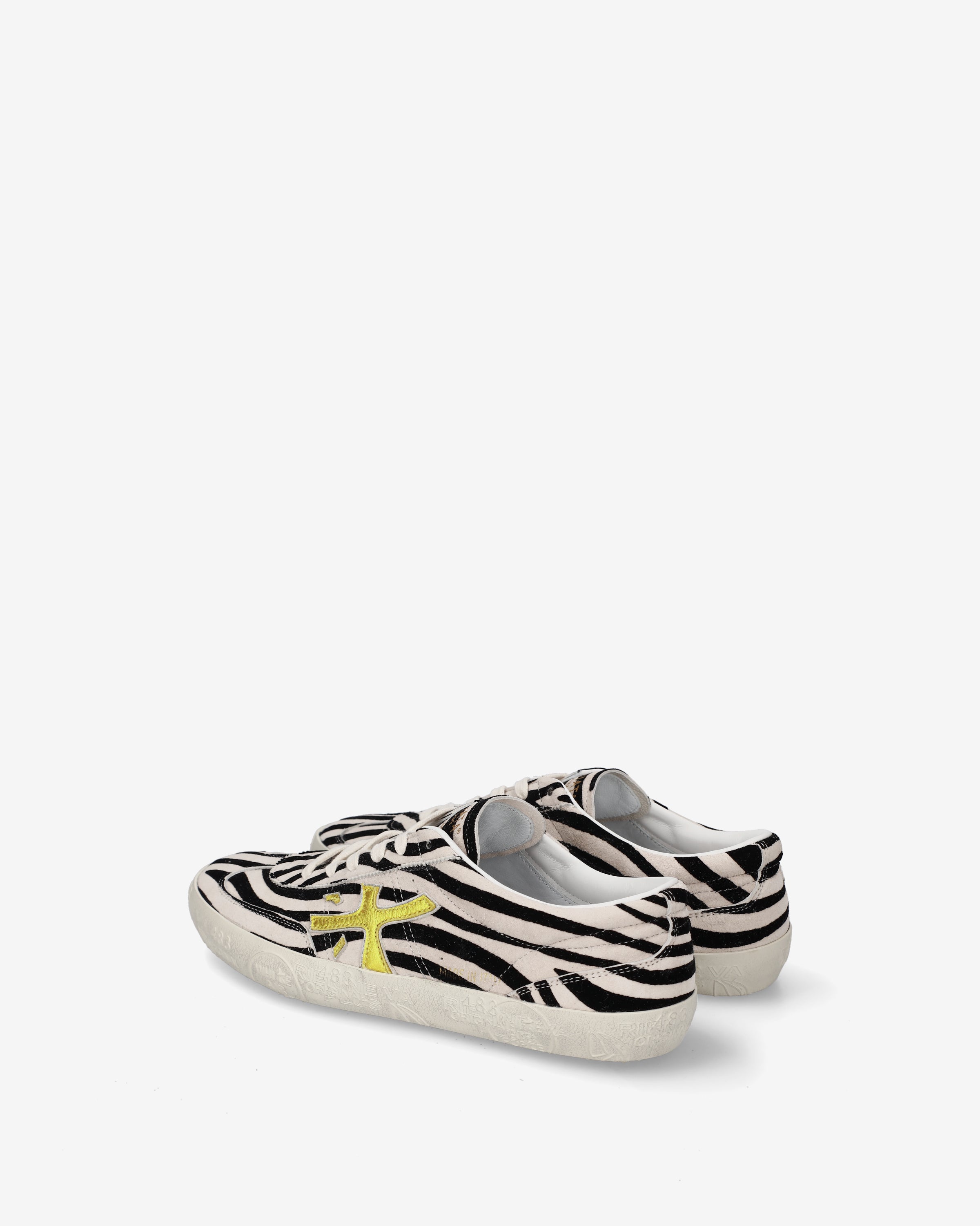 Premiata Davidd 8610 sneakers femme zèbre cuir noir blanc