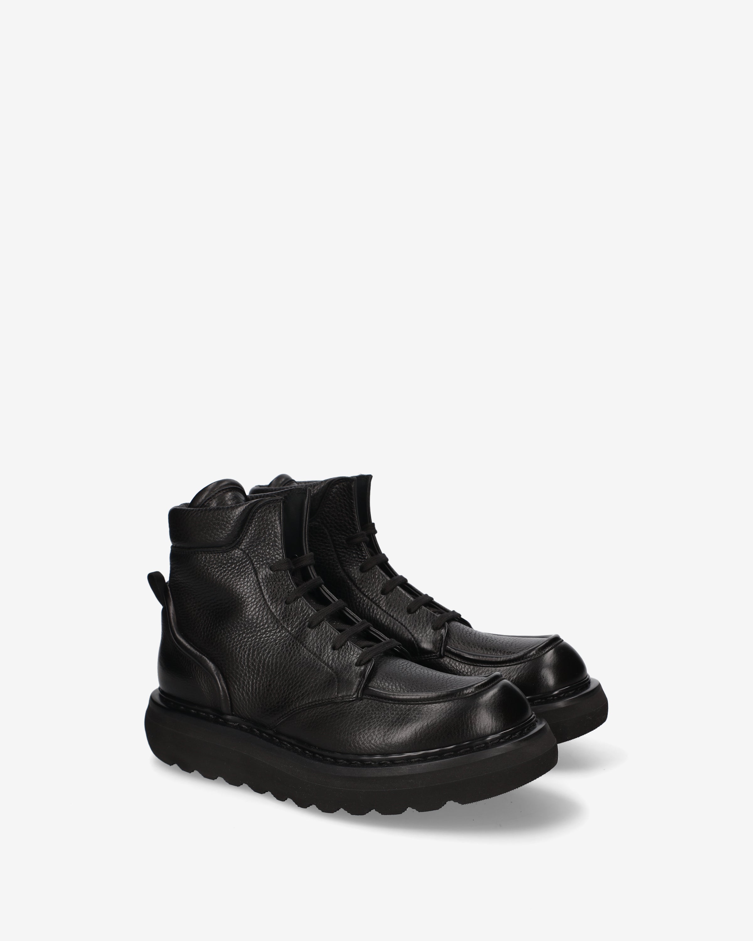 Premiata Boots bottines cuir noir lacets homme