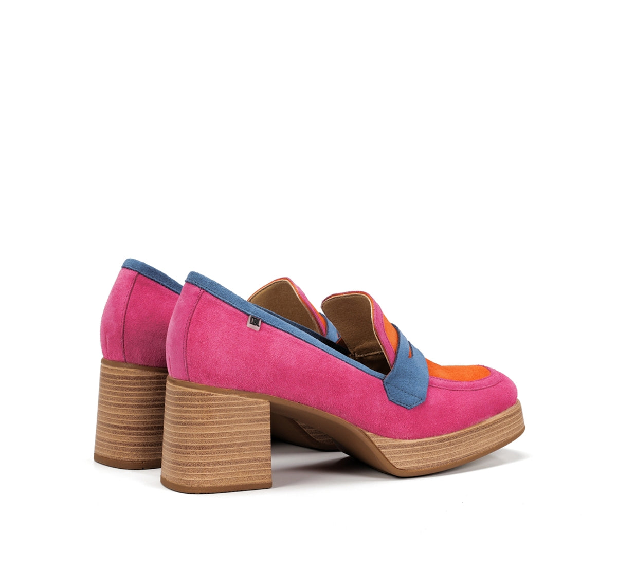 Dorking Cristel D9440 mocassins femme rose plateforme