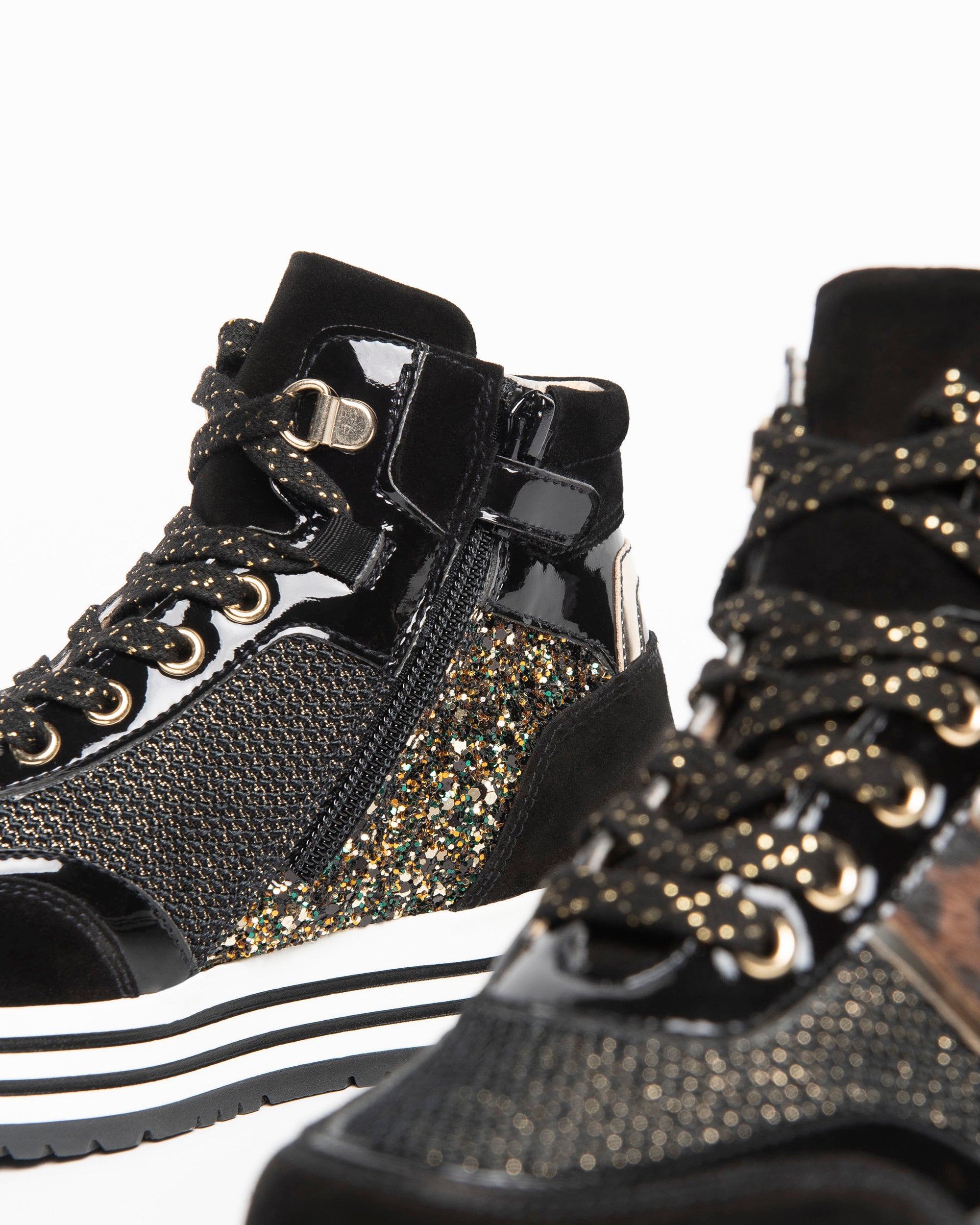 Nero Giardini Sneakers daim fille montantes paillettes