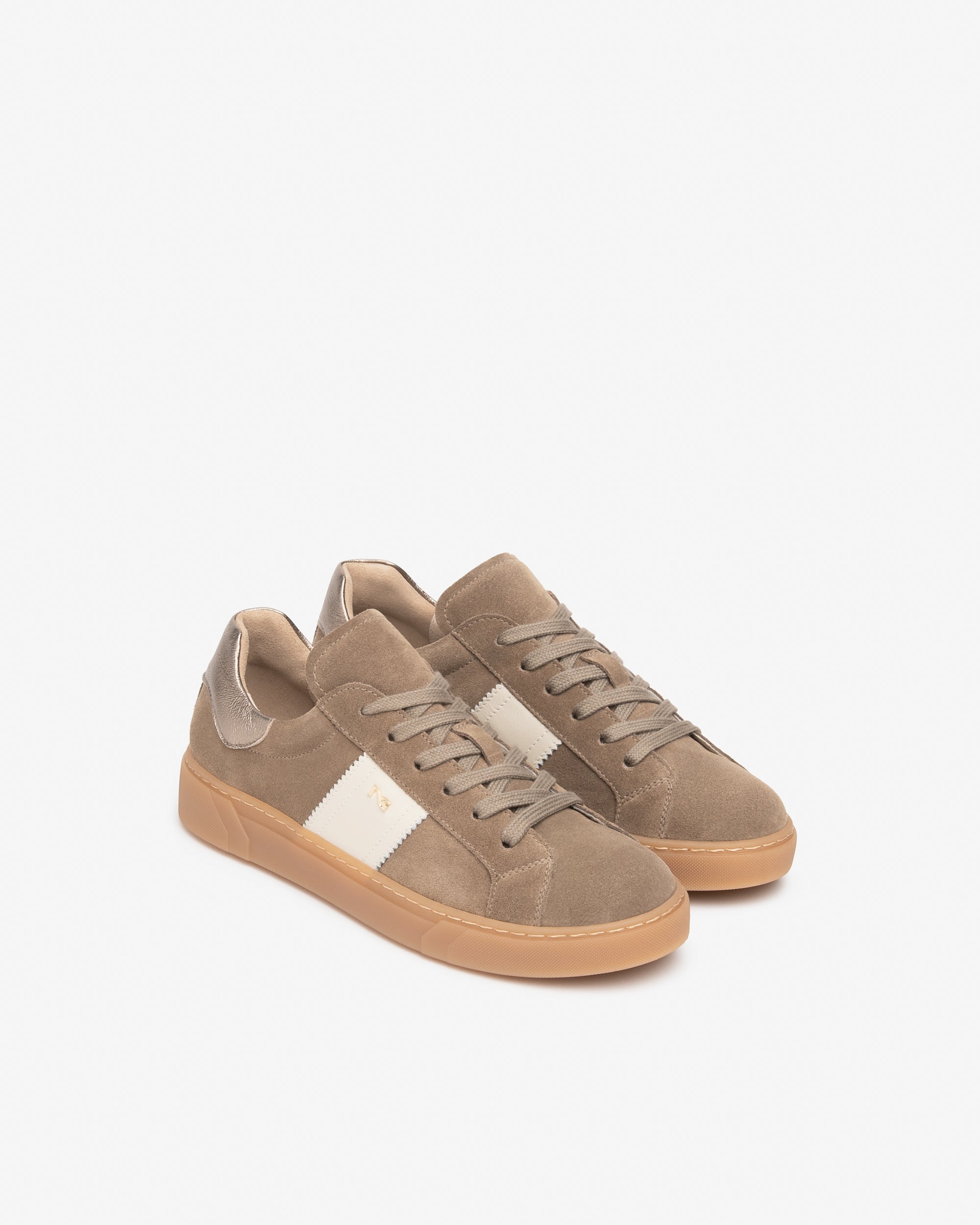 Nero Giardini Sneakers Baskets Daim Cuir Femme Lacets