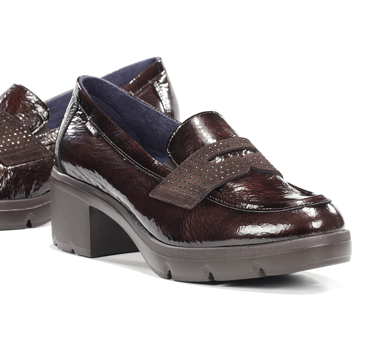 Fluchos Fugaz F2517 mocassin femme marron à talon