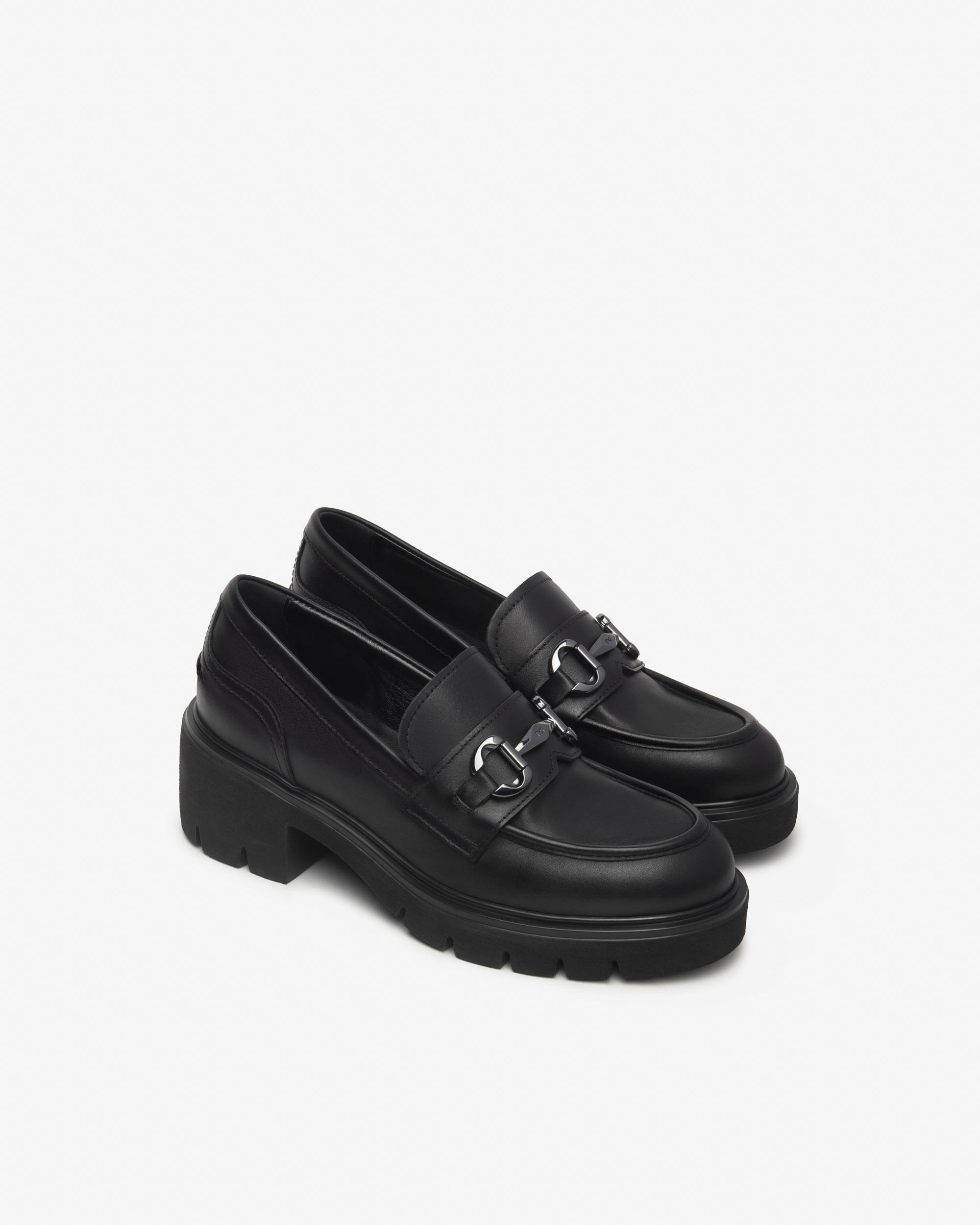 Nero Giardini Loafers mocassins cuir femme talon 60 mm