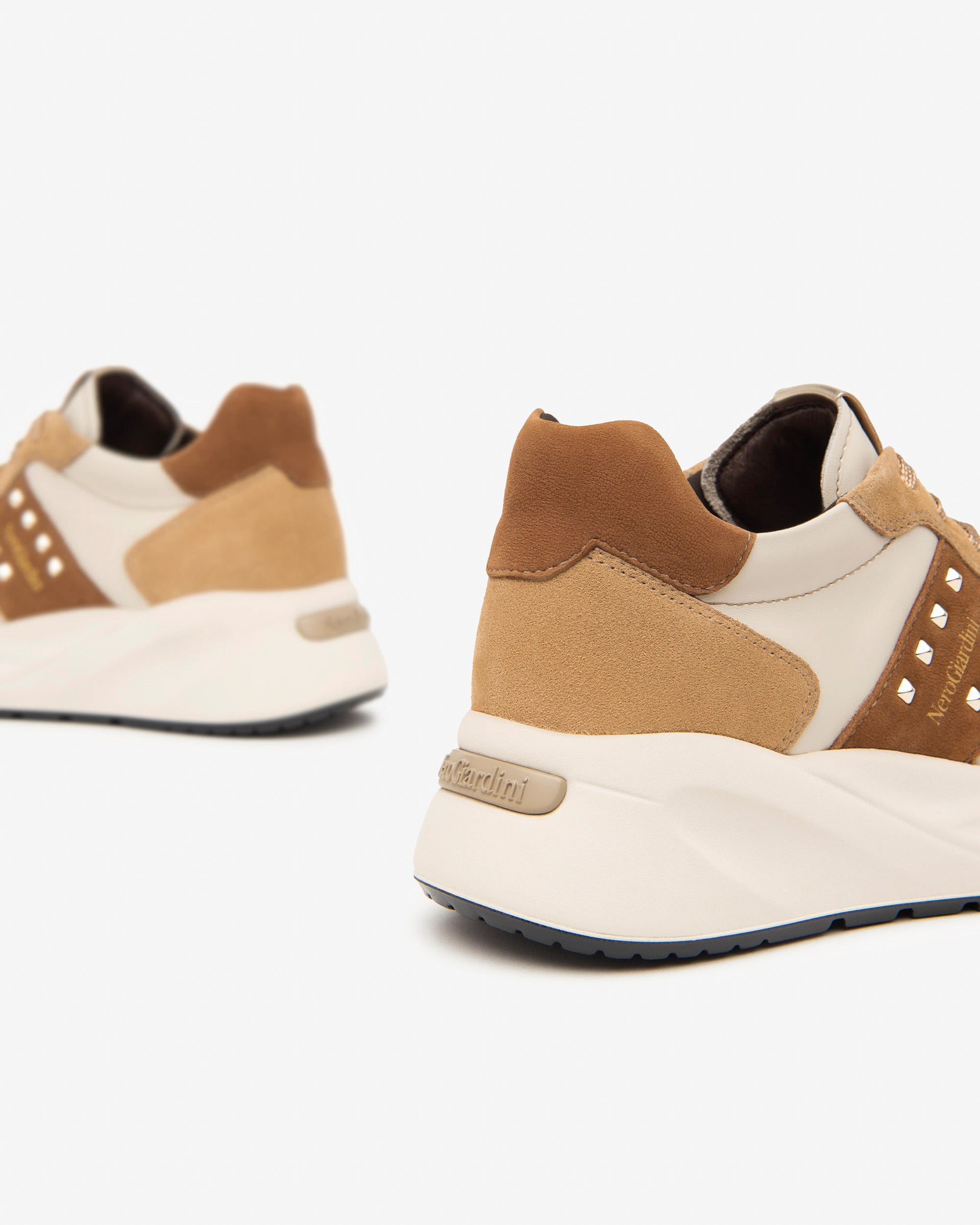 Nero Giardini Sneakers tennis femme tissu cuir 39