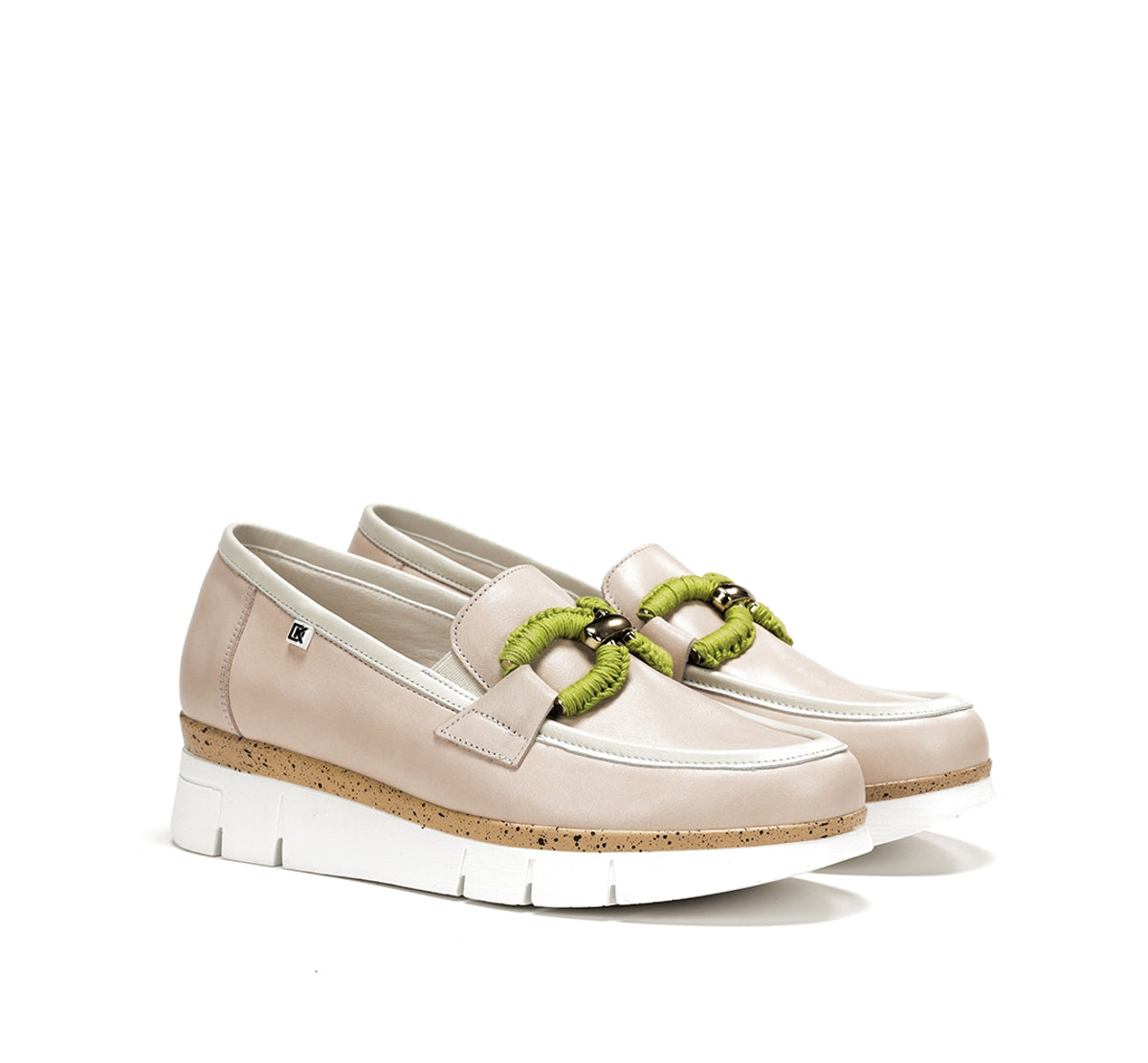 Dorking India D9298 mocassins femme nude confort