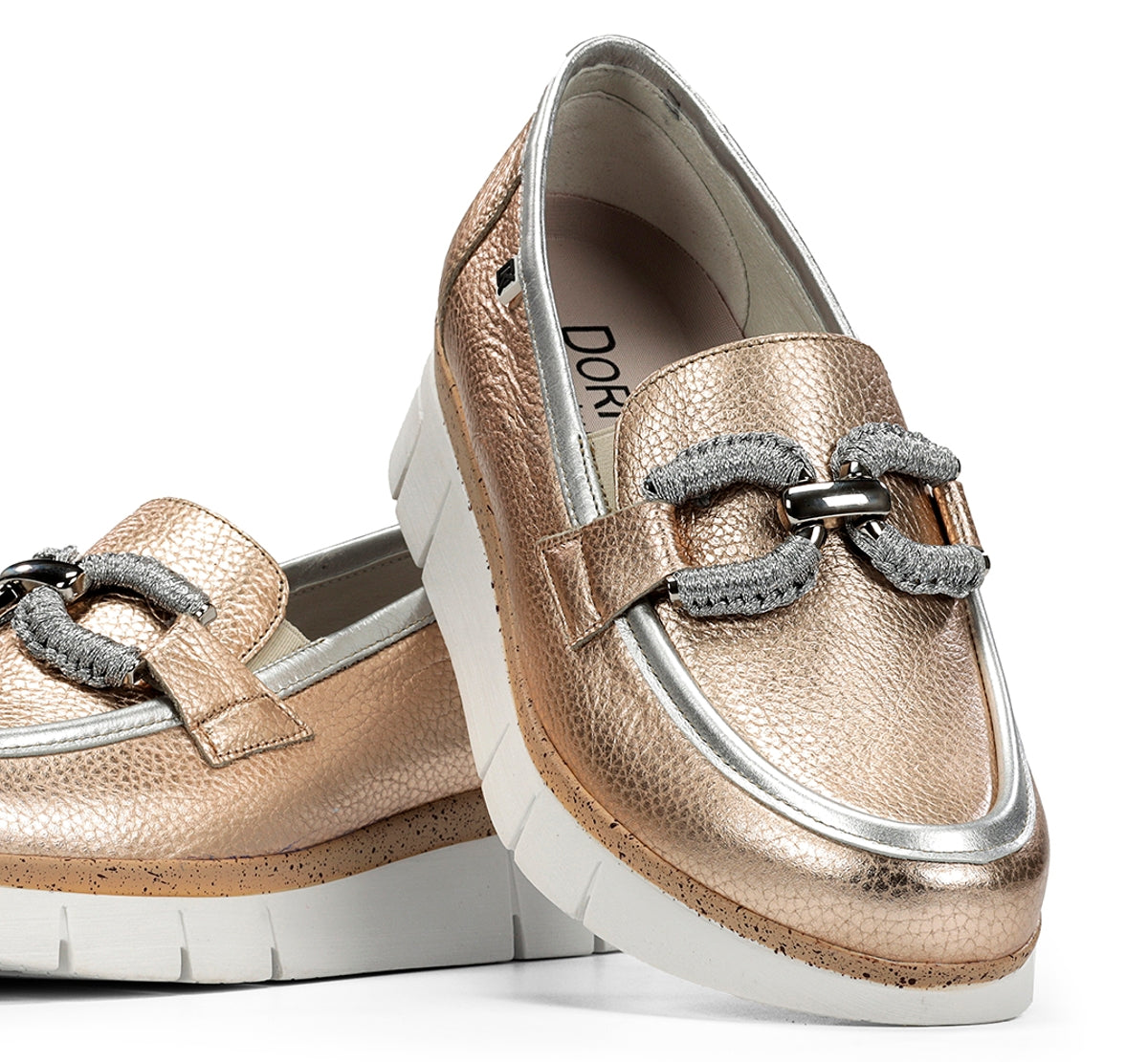 Dorking India D9298 mocassins femme doré