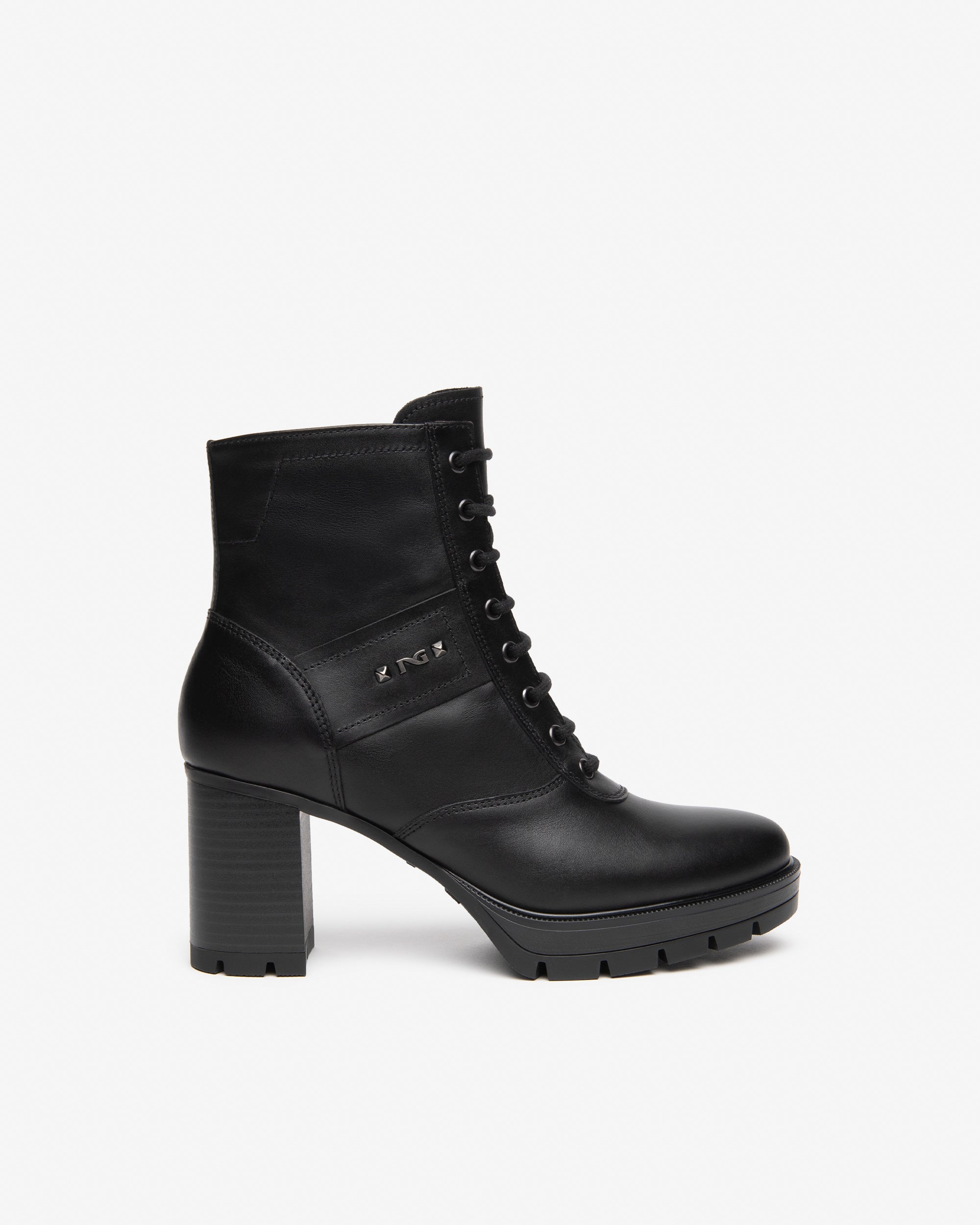 Nero Giardini Combat Boots bottines cuir talon 80 mm 38