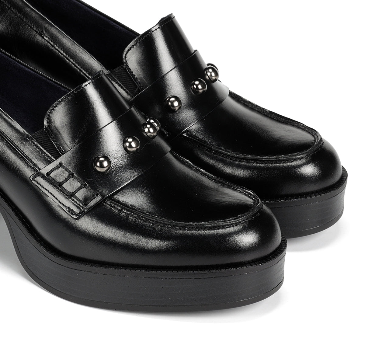 Dorking Bowy D9586 mocassin femme noir cuir