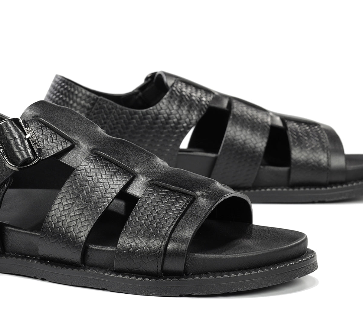 Fluchos Bari F2449 sandale noire homme cuir