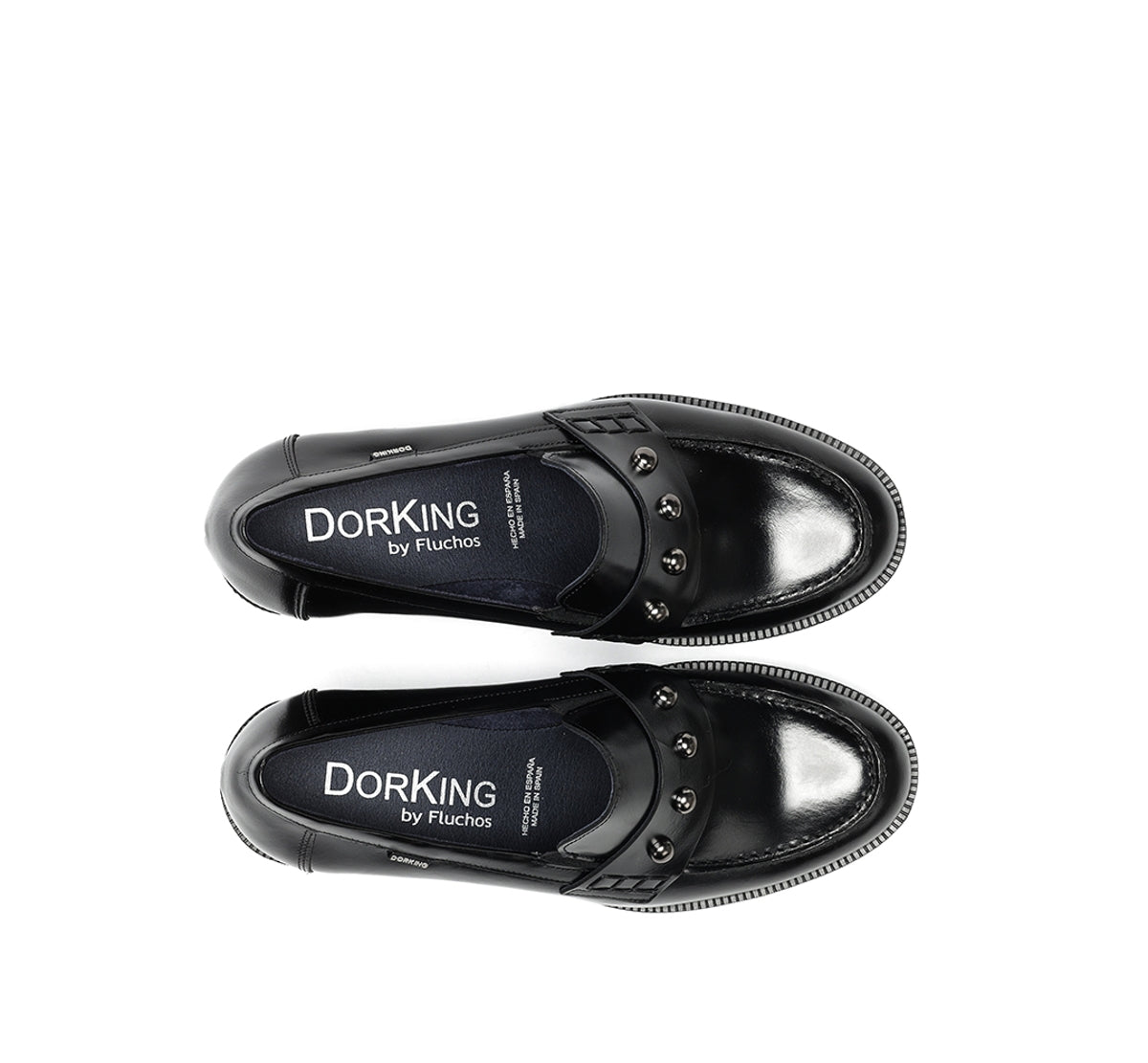 Dorking Bowy D9586 mocassin femme noir cuir