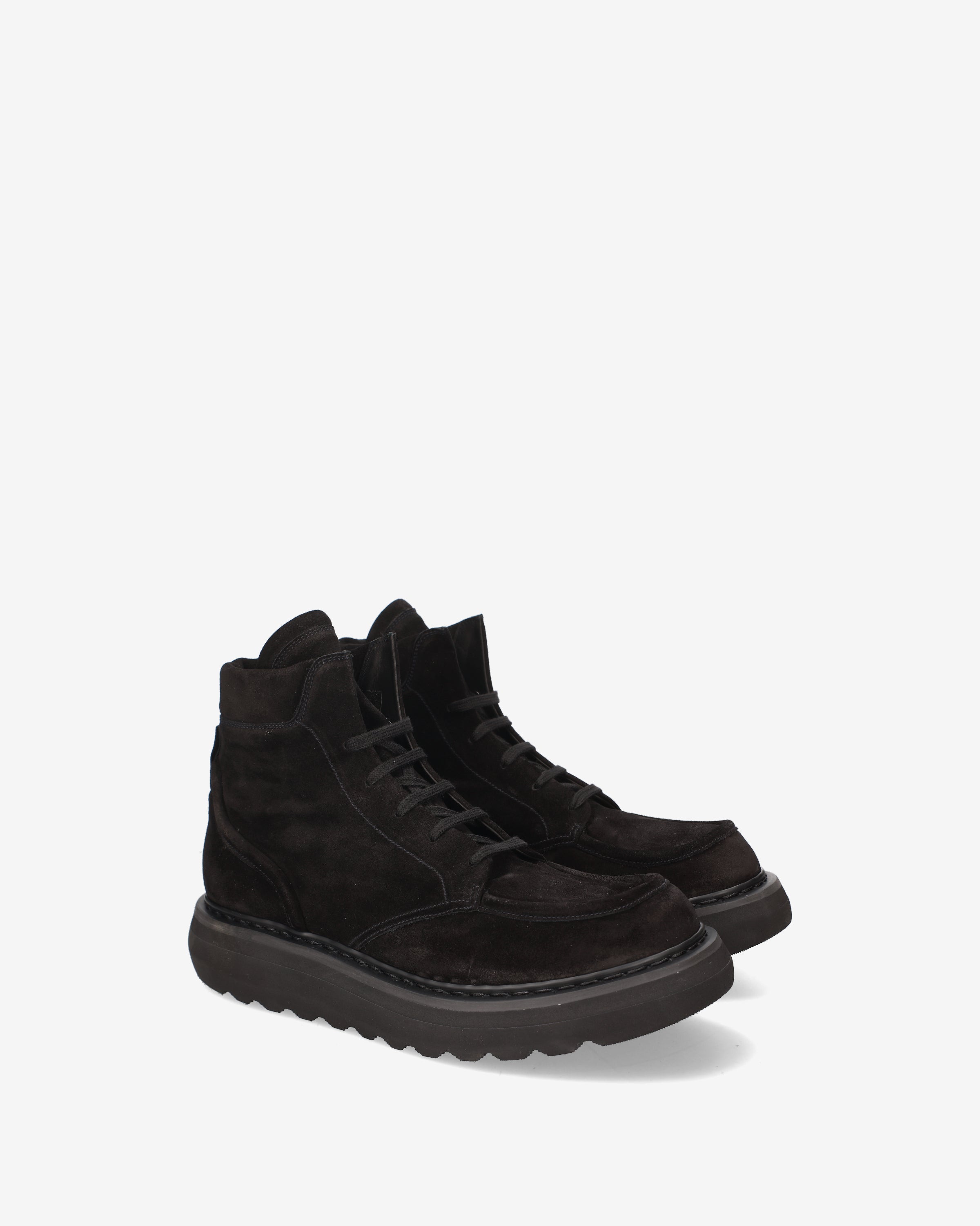 Premiata Boots Combat Daim Noir Homme