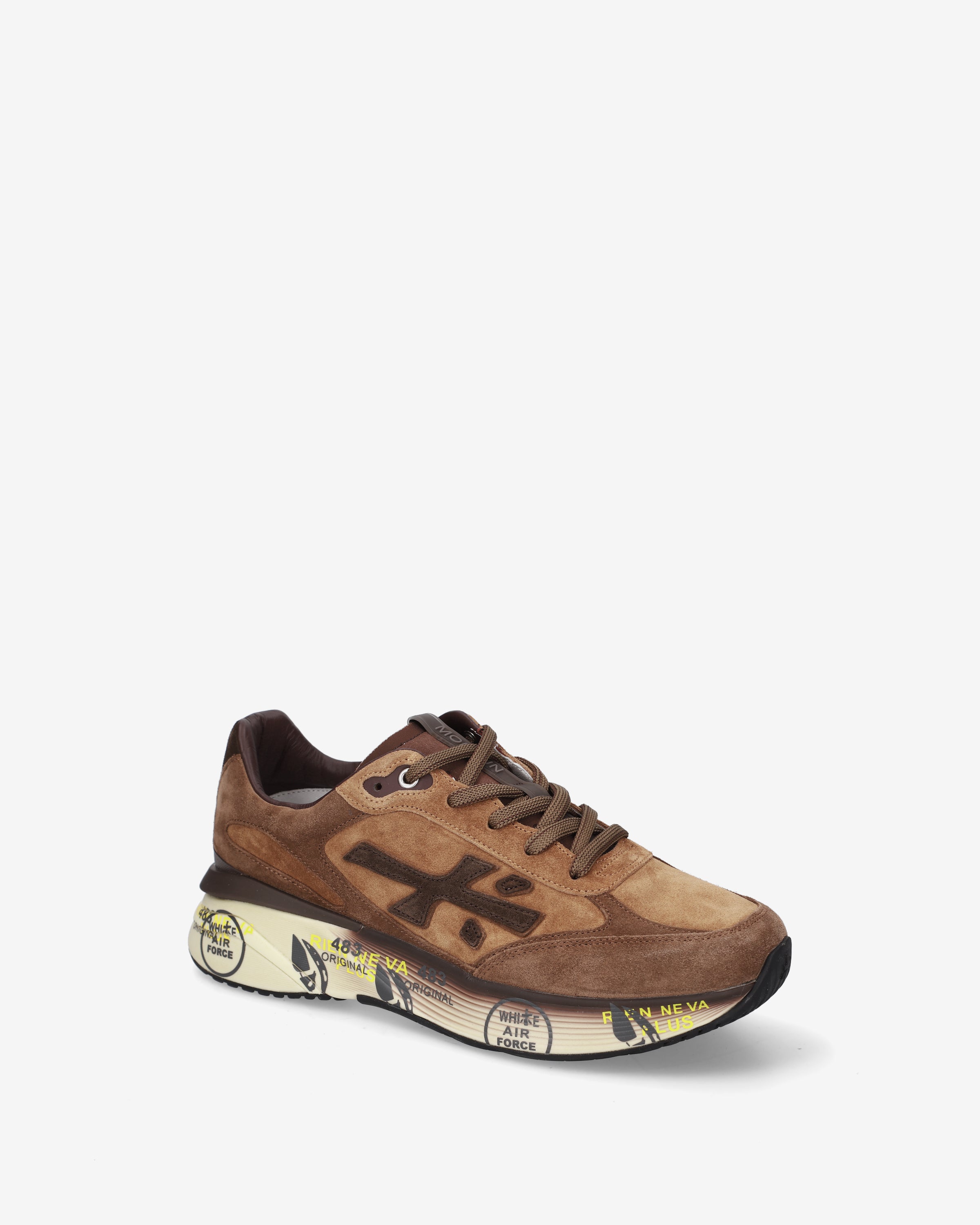 Premiata Moerun 8539 baskets homme marron daim