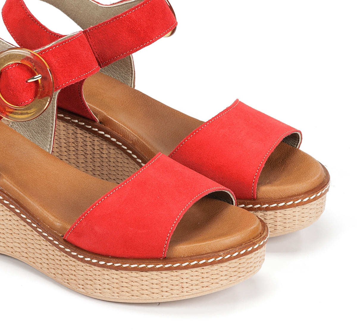 Dorking Nido D9450 sandales femme rouge plateforme
