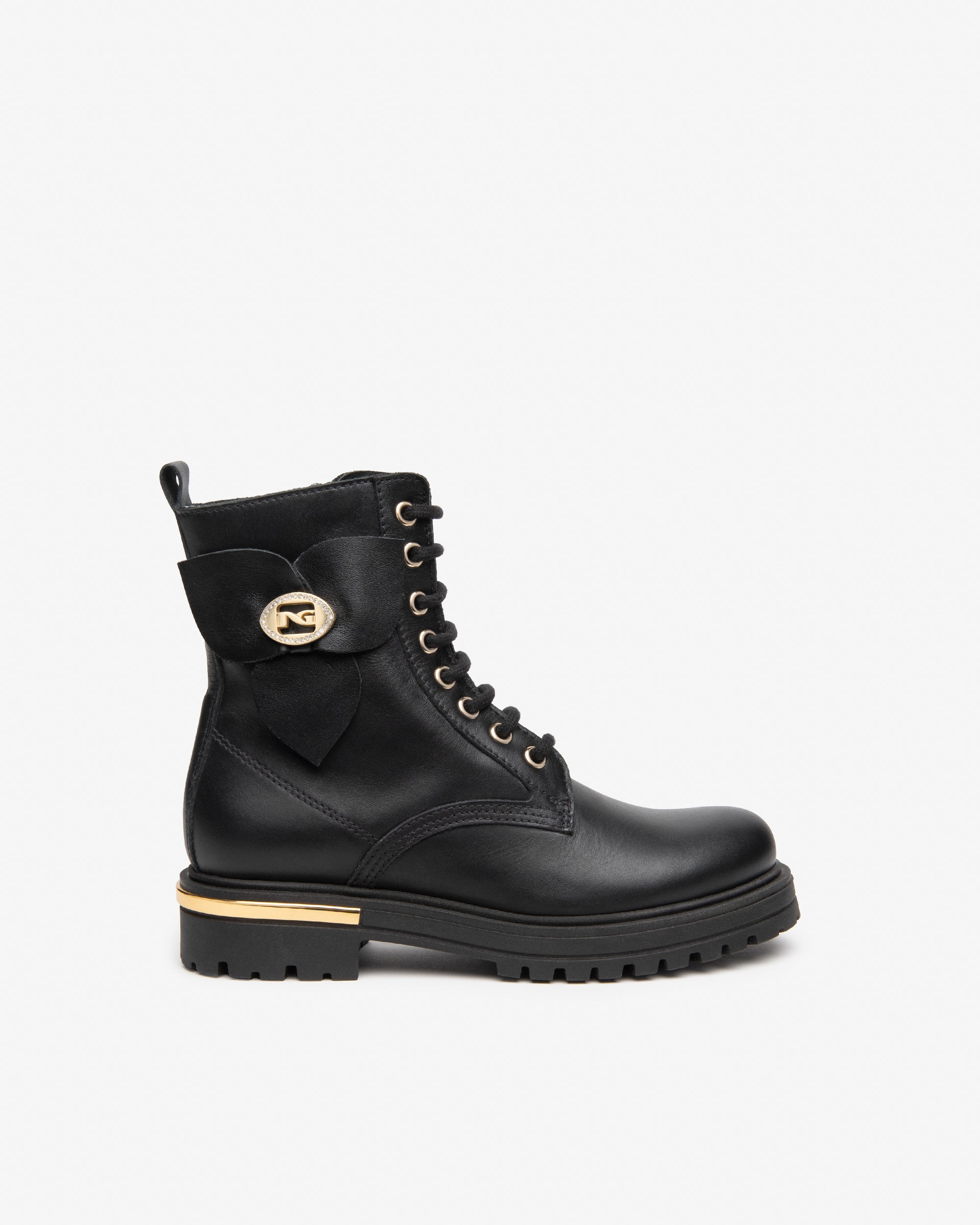 Nero Giardini Combat Boots bottines cuir fille zip