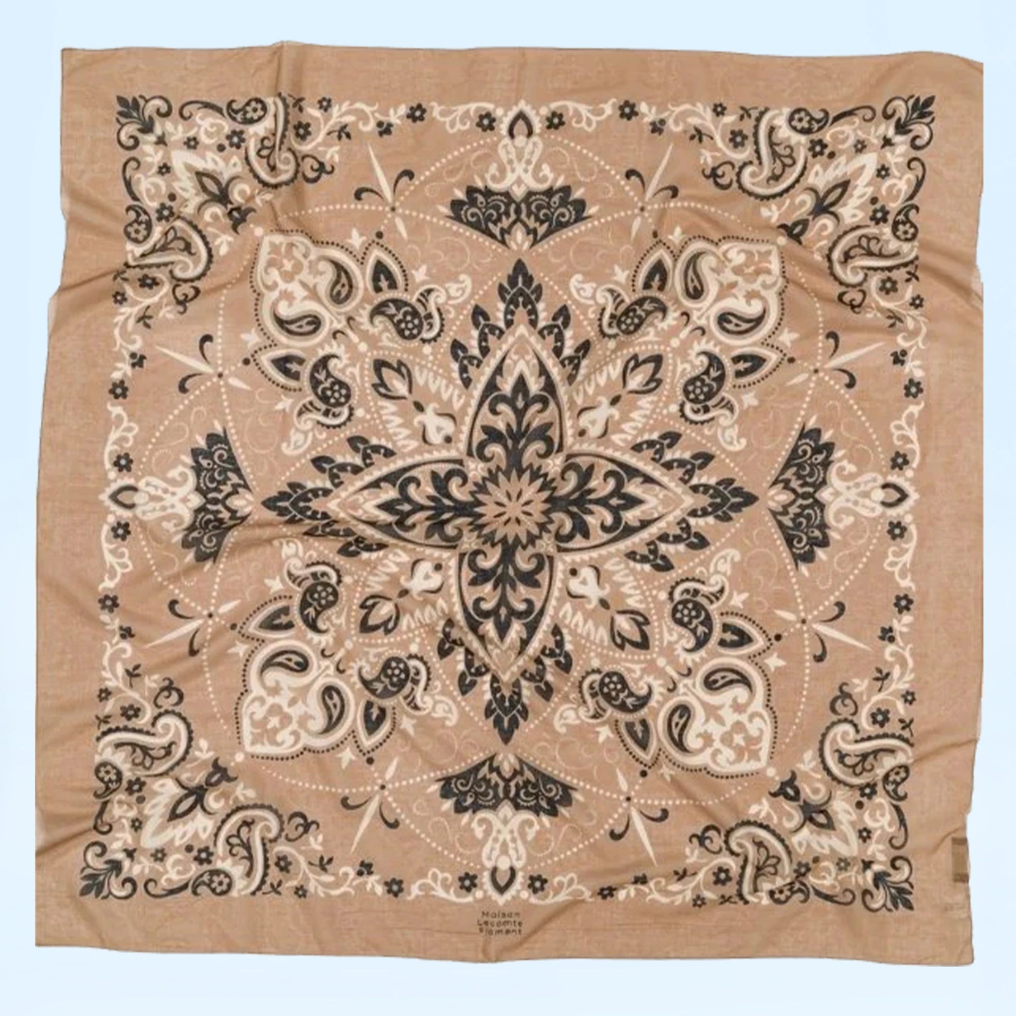 Lecomte Flament écharpe bandana coton 100x100cm